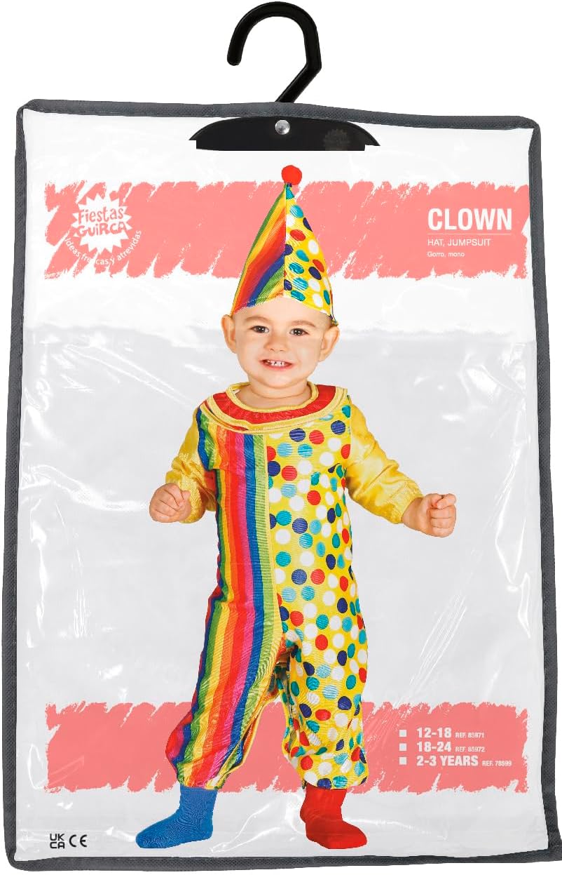 Thumbnail 1 de FIESTAS GUIRCA Clownkostüm für Baby (Größe 12–18 Monate)