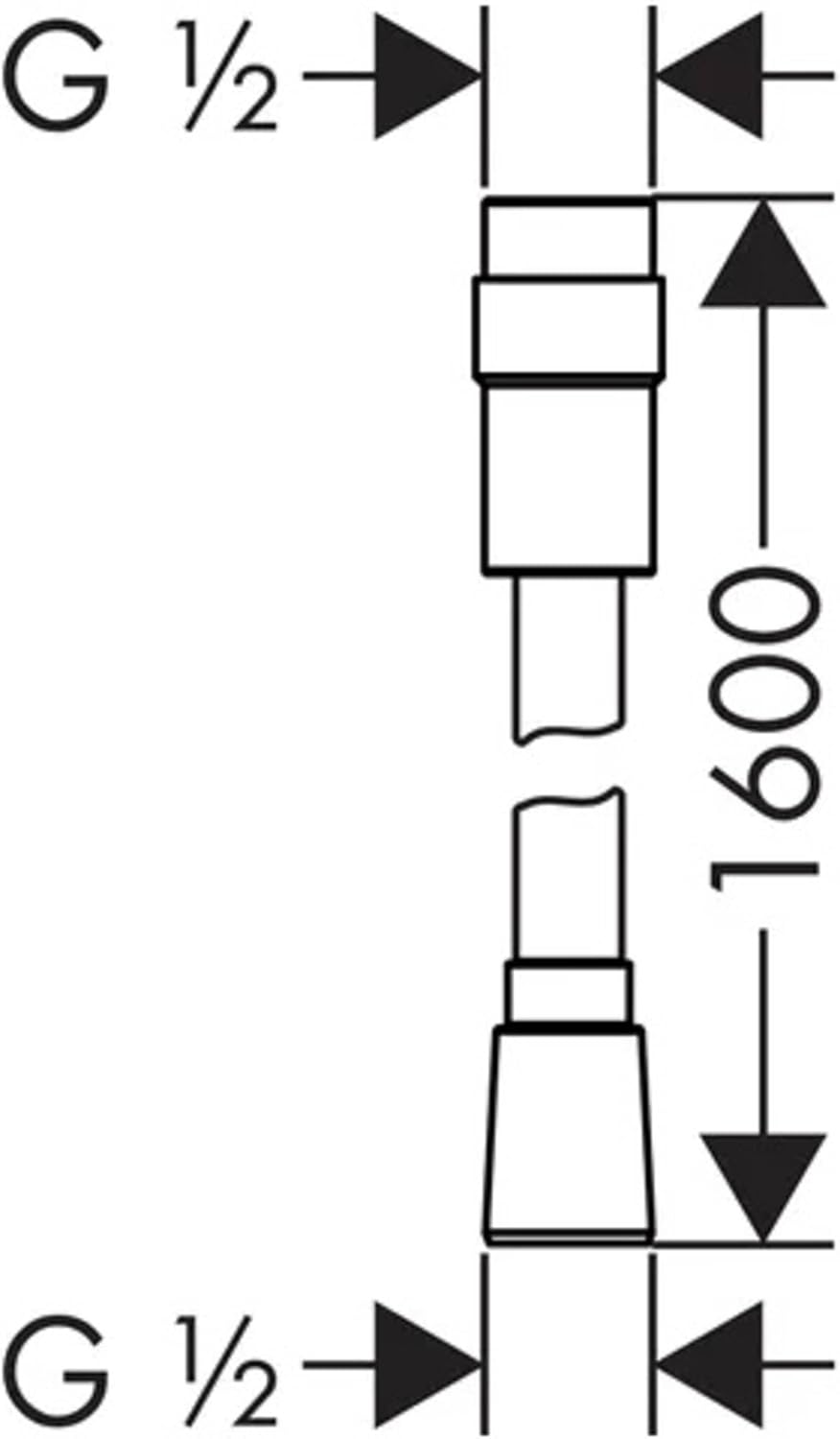 Thumbnail 1 de Duravit tuyau de douche universel flexible 1,60 m – anti-torsion et anti-pliage, chromé