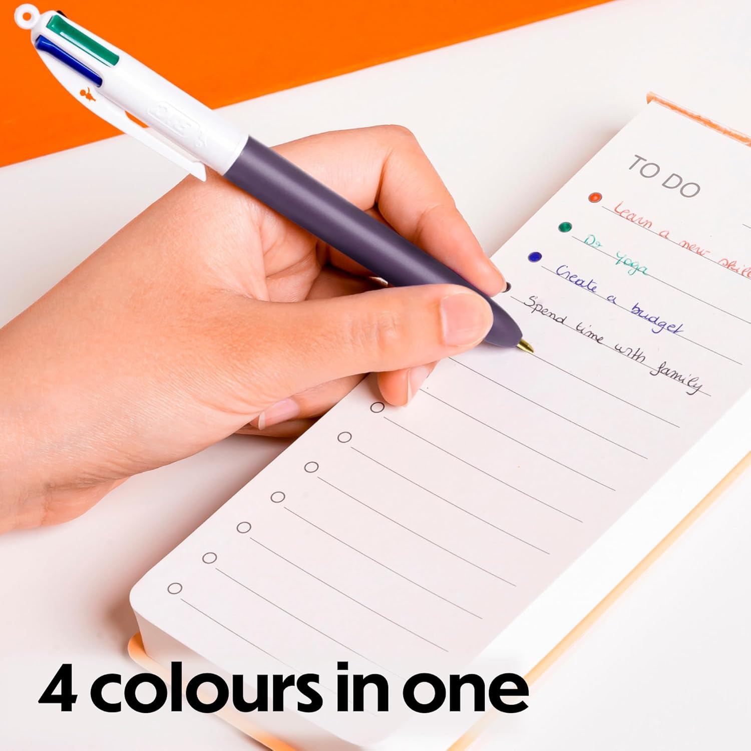 Detalle de BIC 4 Colours Pearl Multicoloured Ball Pen – Pack of 5