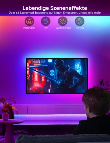 Thumbnail 6 de Govee LED Strip 5m RGBIC mit Alexa – vielseitige, sprachgesteuerte Lichtketten-Option