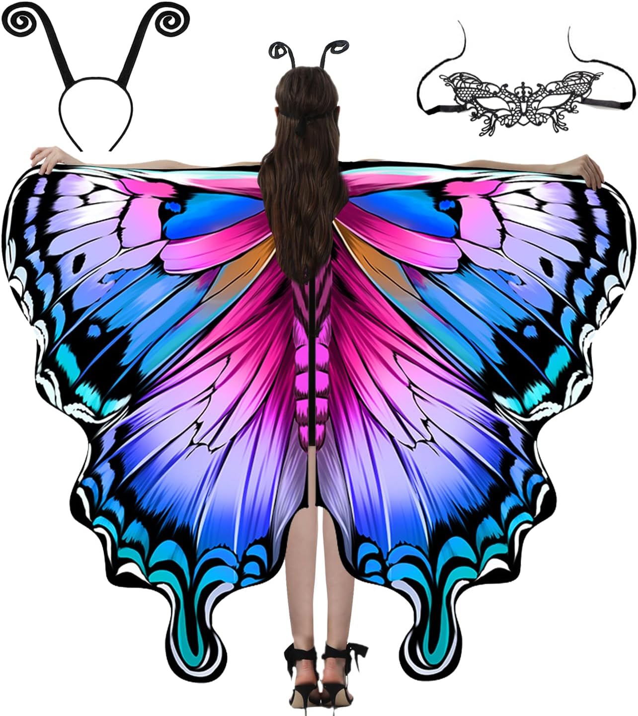 Detalle 2 de Jeackcelle Schmetterling Kostüm 3-teilig 🎭