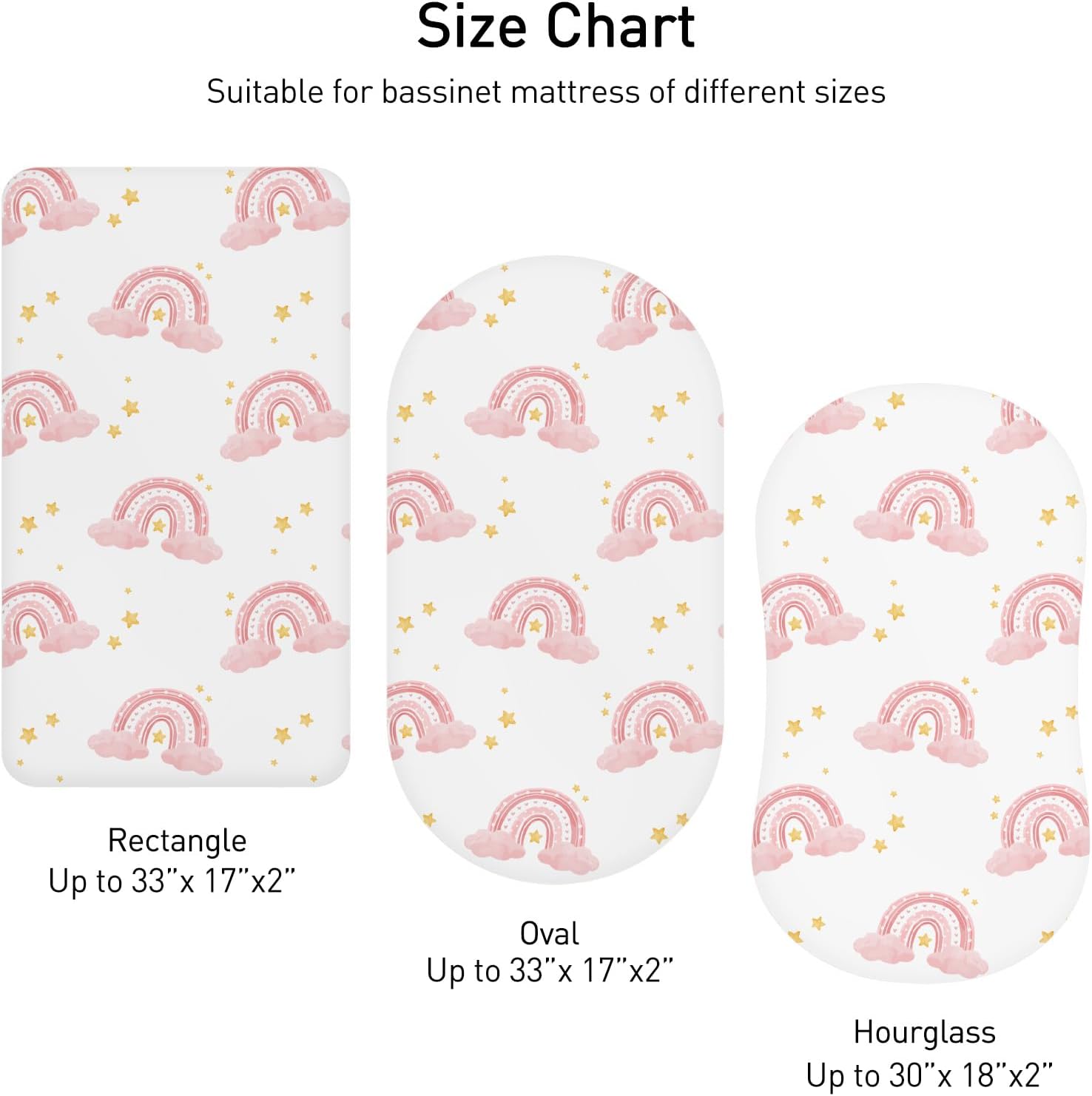 Thumbnail 1 de Soarwg Moses Basket Sheets 82x41cm for Babies