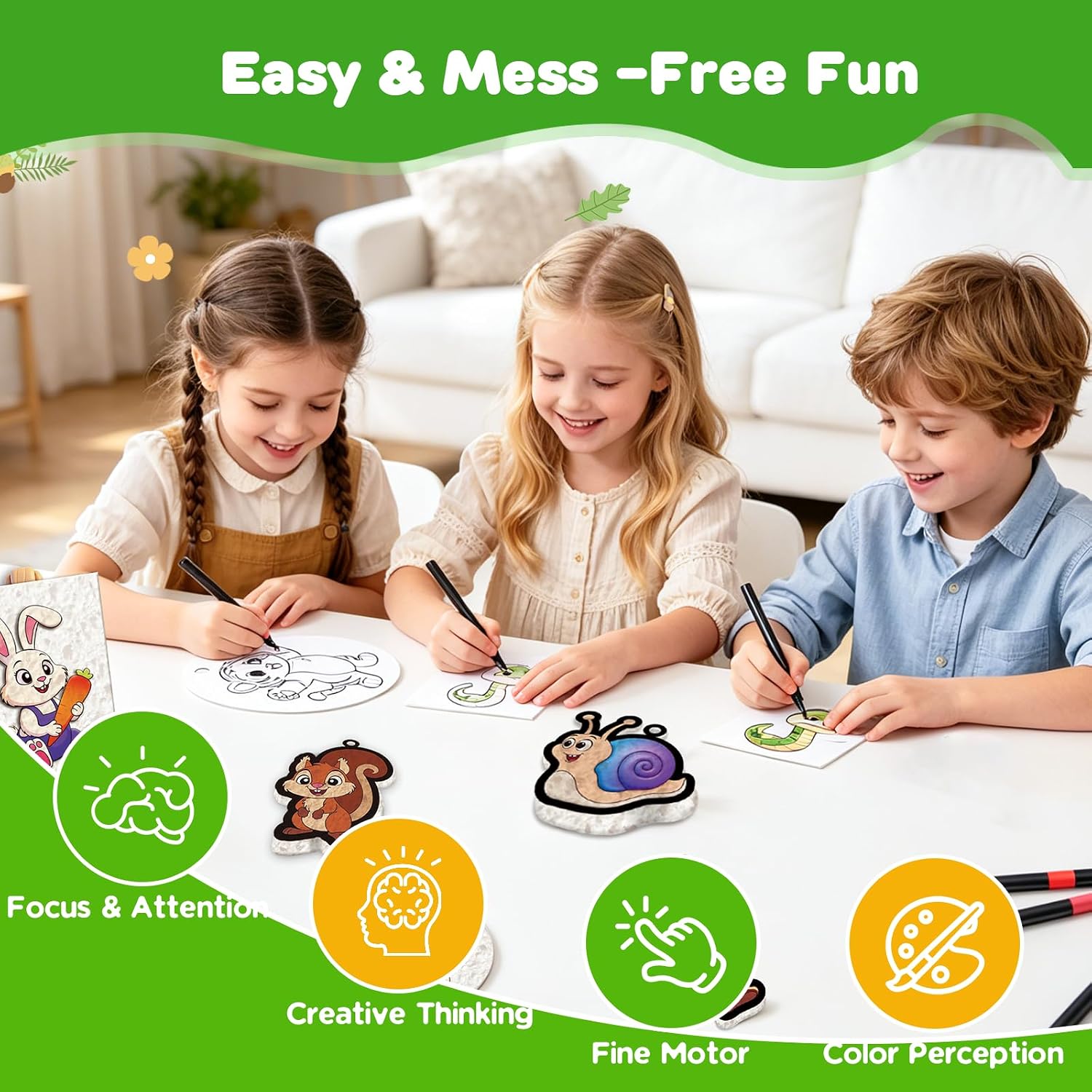 Detalle de ZHFEIIRU 3D Art Kit, Aqua Puffs Princesses – Mess-Free, Creative Craft for Kids