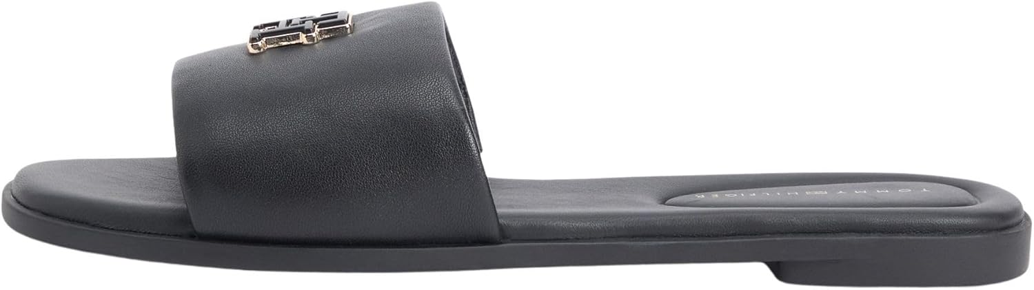 Thumbnail 6 de Tommy Hilfiger TH Logo Hardware Leather Mule – Sandali piatti da donna