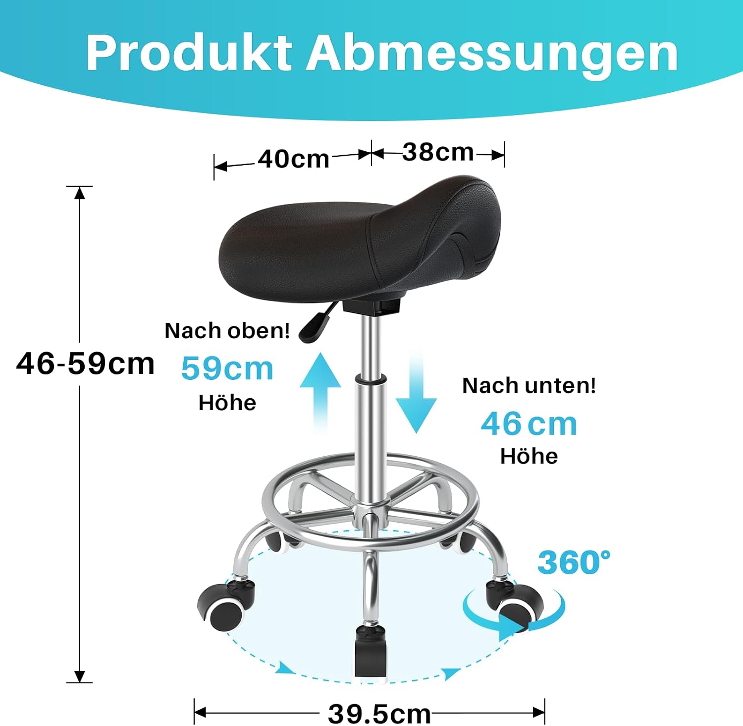 Detalle 2 de Sattelhocker Ergonomisch 40cm Sitzkissen