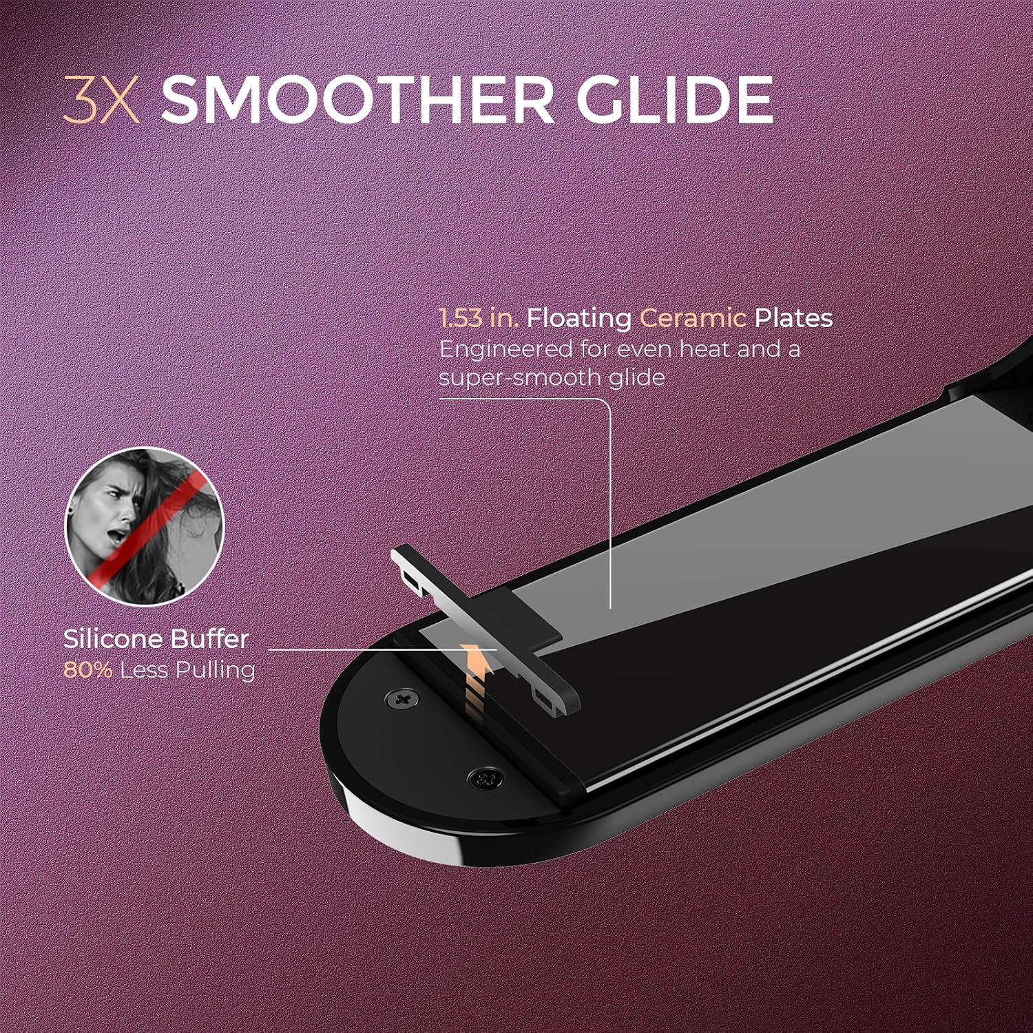 Thumbnail 5 de TYMO Hair Straightener Brush 2-in-1, 200M ions 🎀