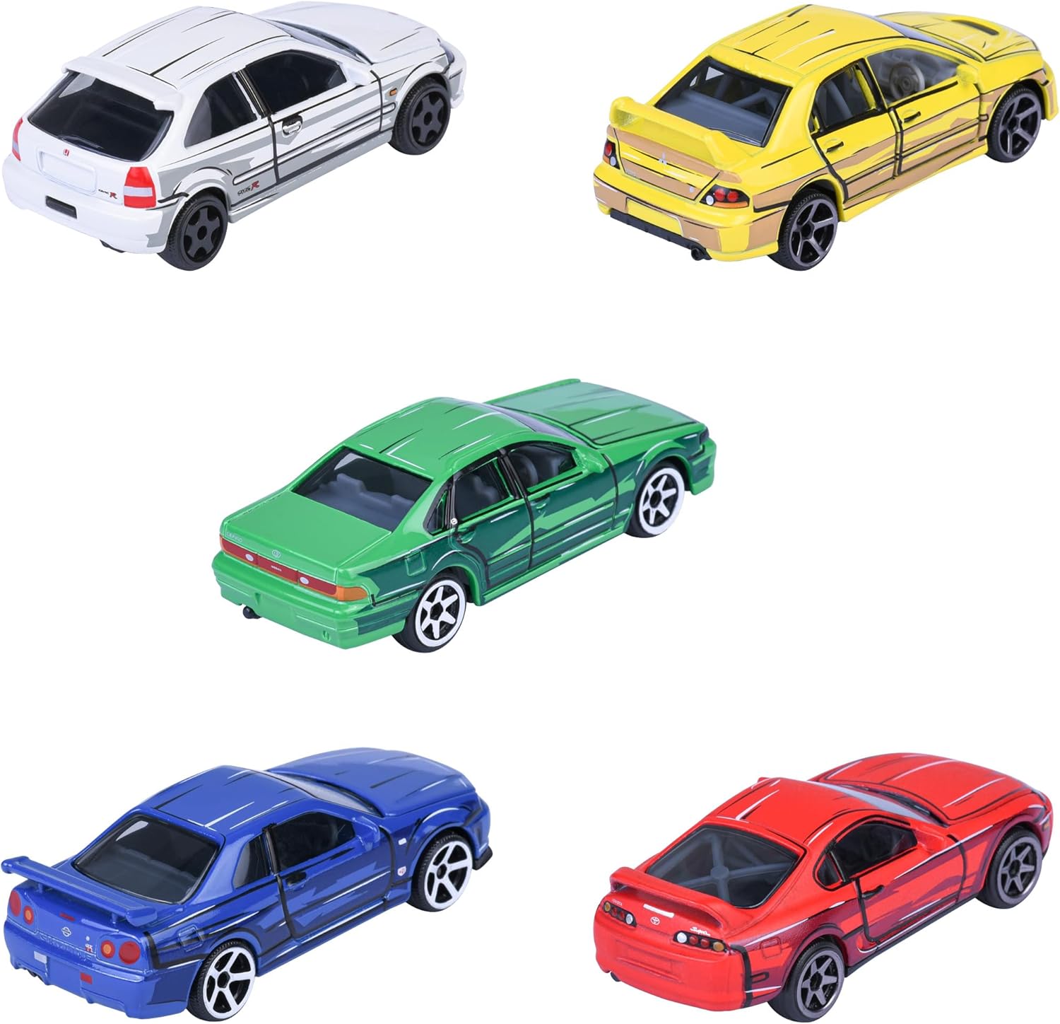 Thumbnail 3 de Majorette JDM Leyends Giftpack: 5er-Set Metallautos im Maßstab 1:64 (Honda, Nissan, Toyota, Mitsubishi)
