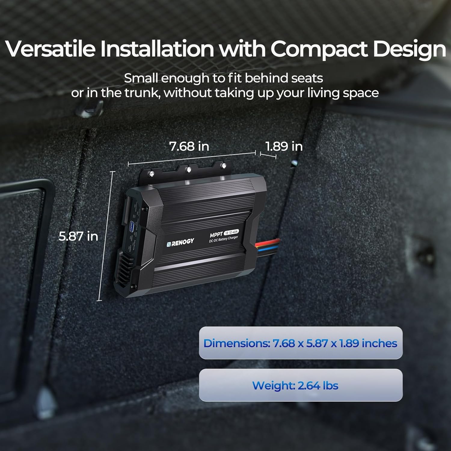 Thumbnail 6 de Renogy 12V 40A DC-to-DC Charger with MPPT (670W) for RV, Marine, and Camping