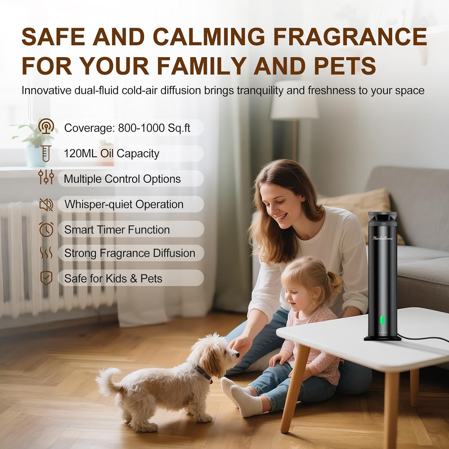 Detalle de Waterless Scent Diffuser Starter Kit – 1000 Sq Ft Coverage (Ultra Black)