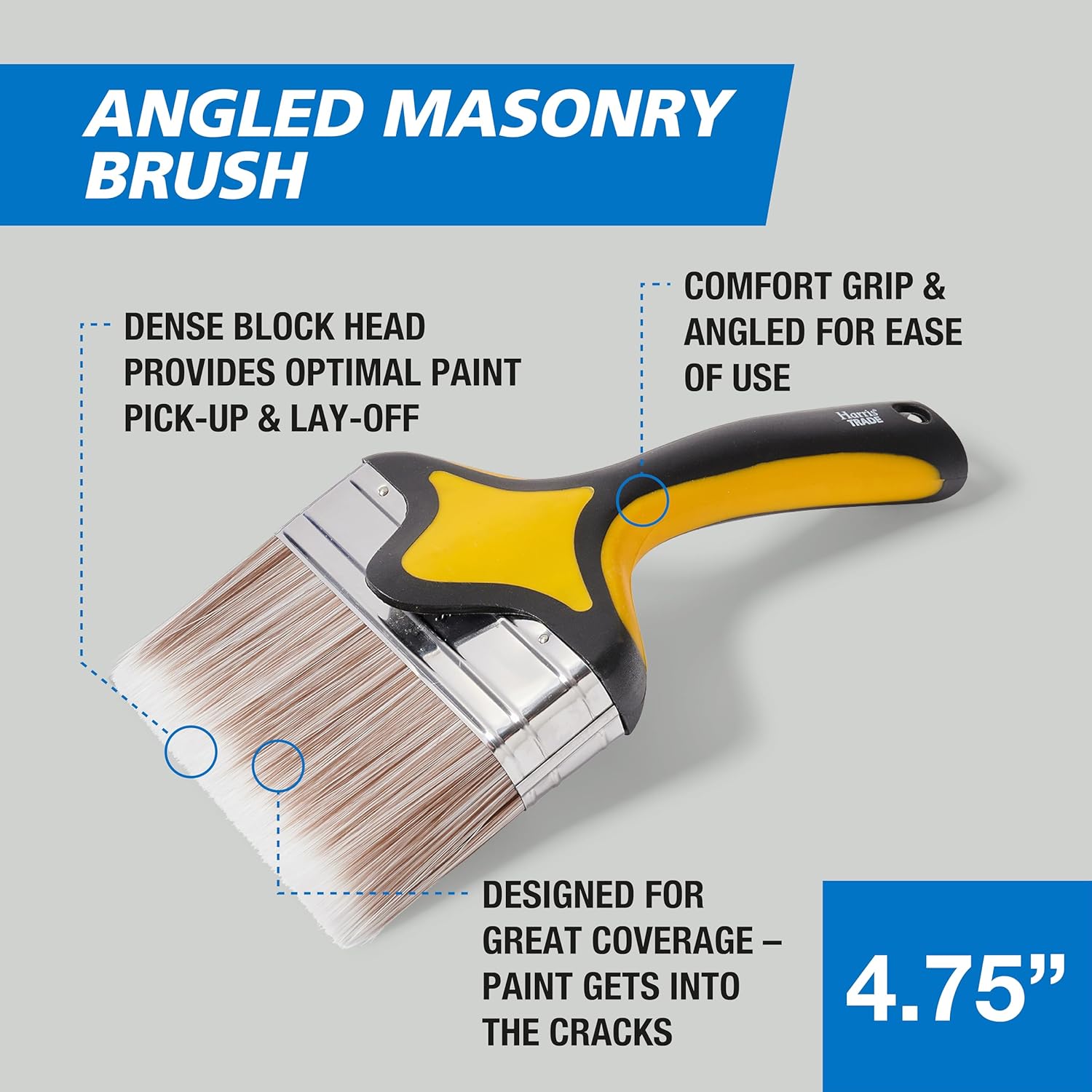 Thumbnail 2 de Harris Trade Angled Masonry Brush 4.75" for brick and block painting
