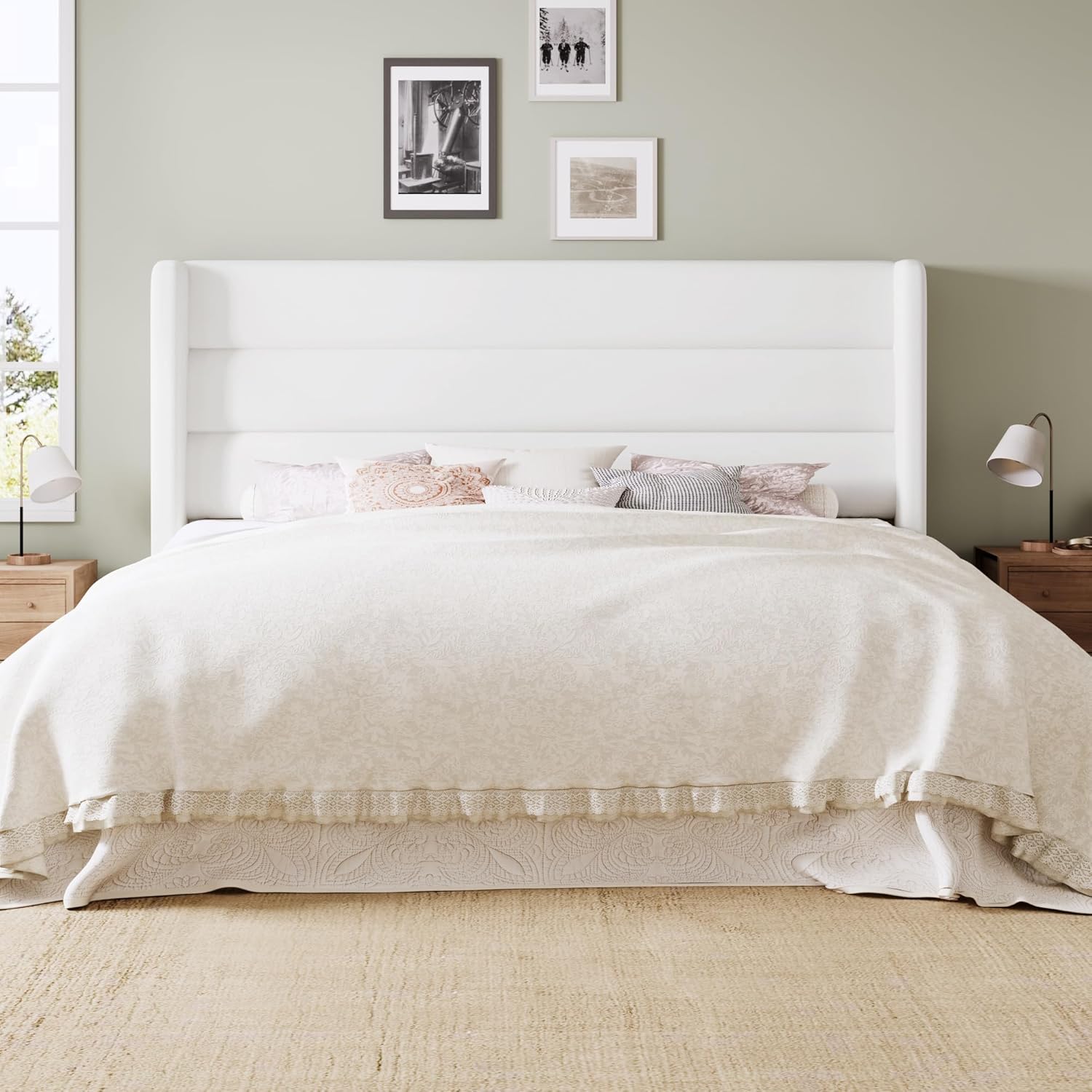 Detalle de Allewie Queen Size Platform Bed Frame