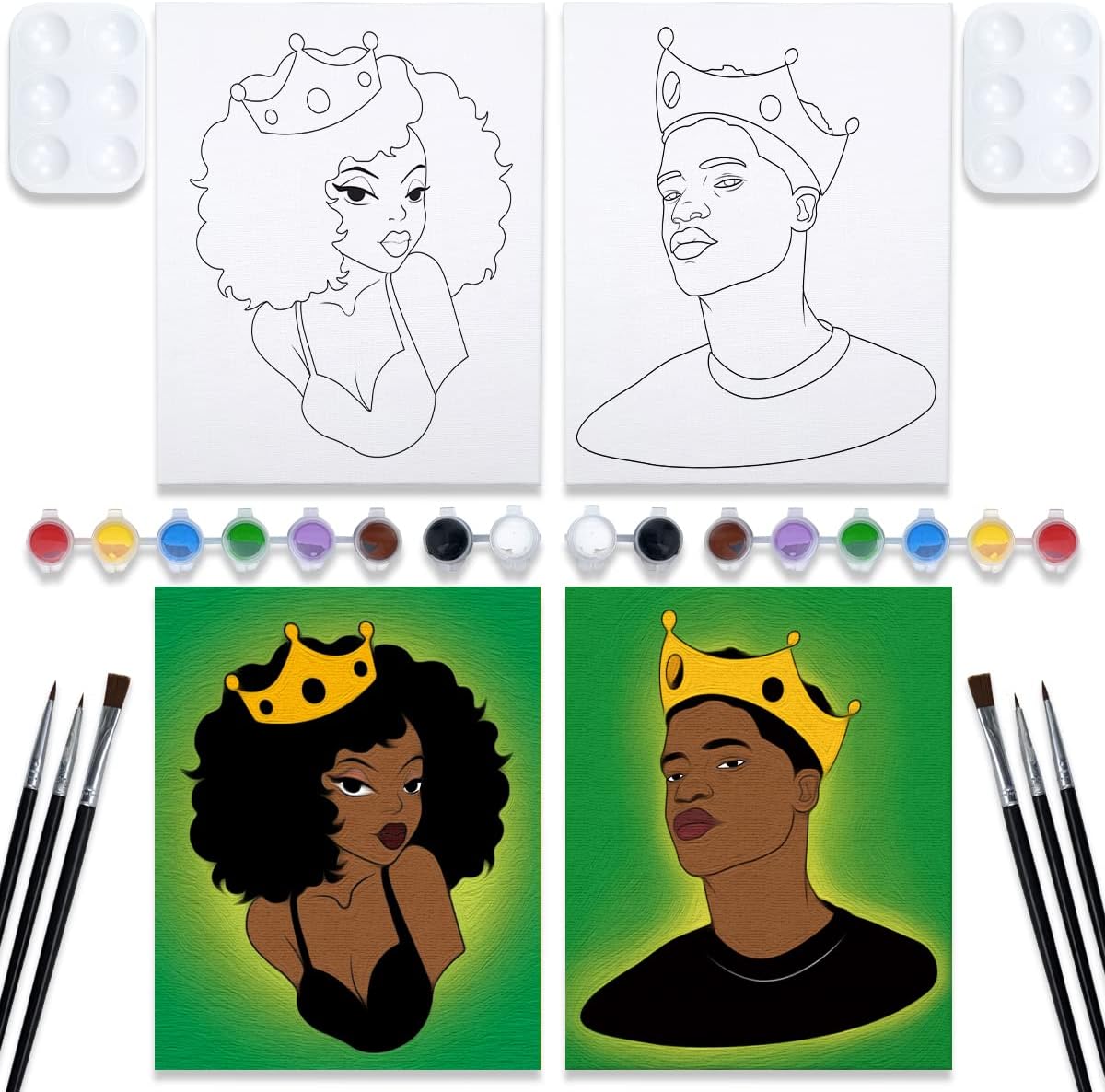 Thumbnail 5 de VOCHIC Couples Paint Party Kits 8x10 🎨