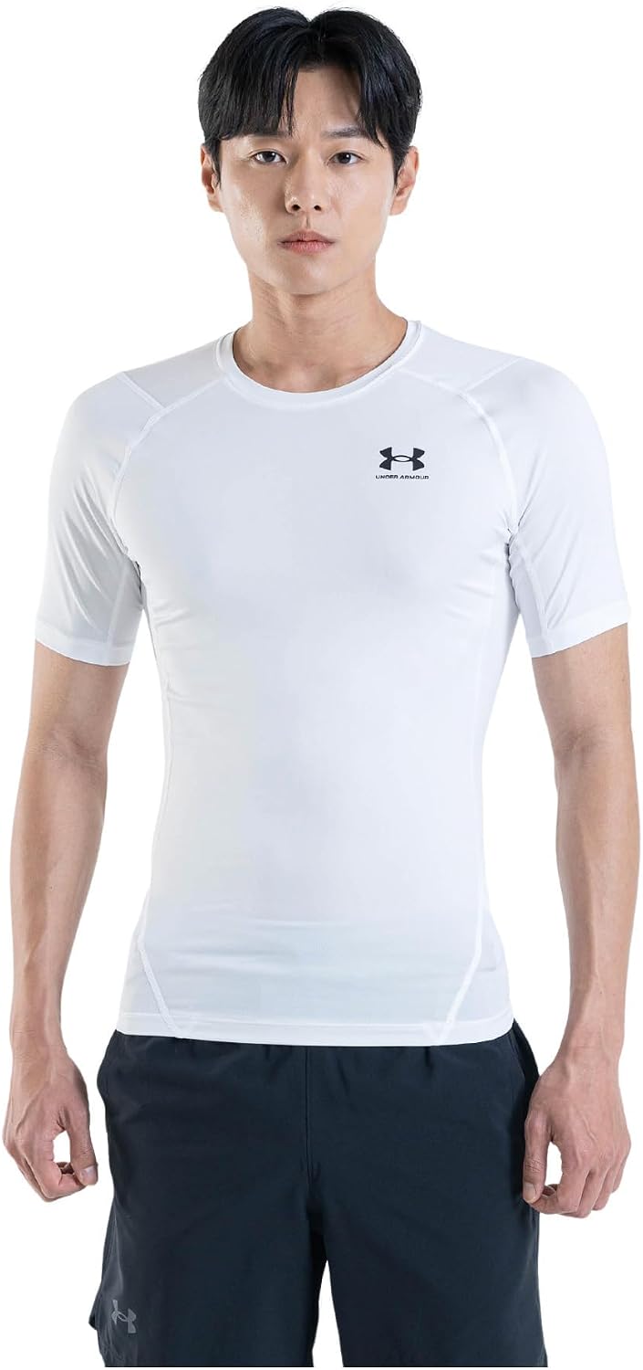 Thumbnail 4 de Under Armour HeatGear Compression Shirt da uomo – Black/White, M
