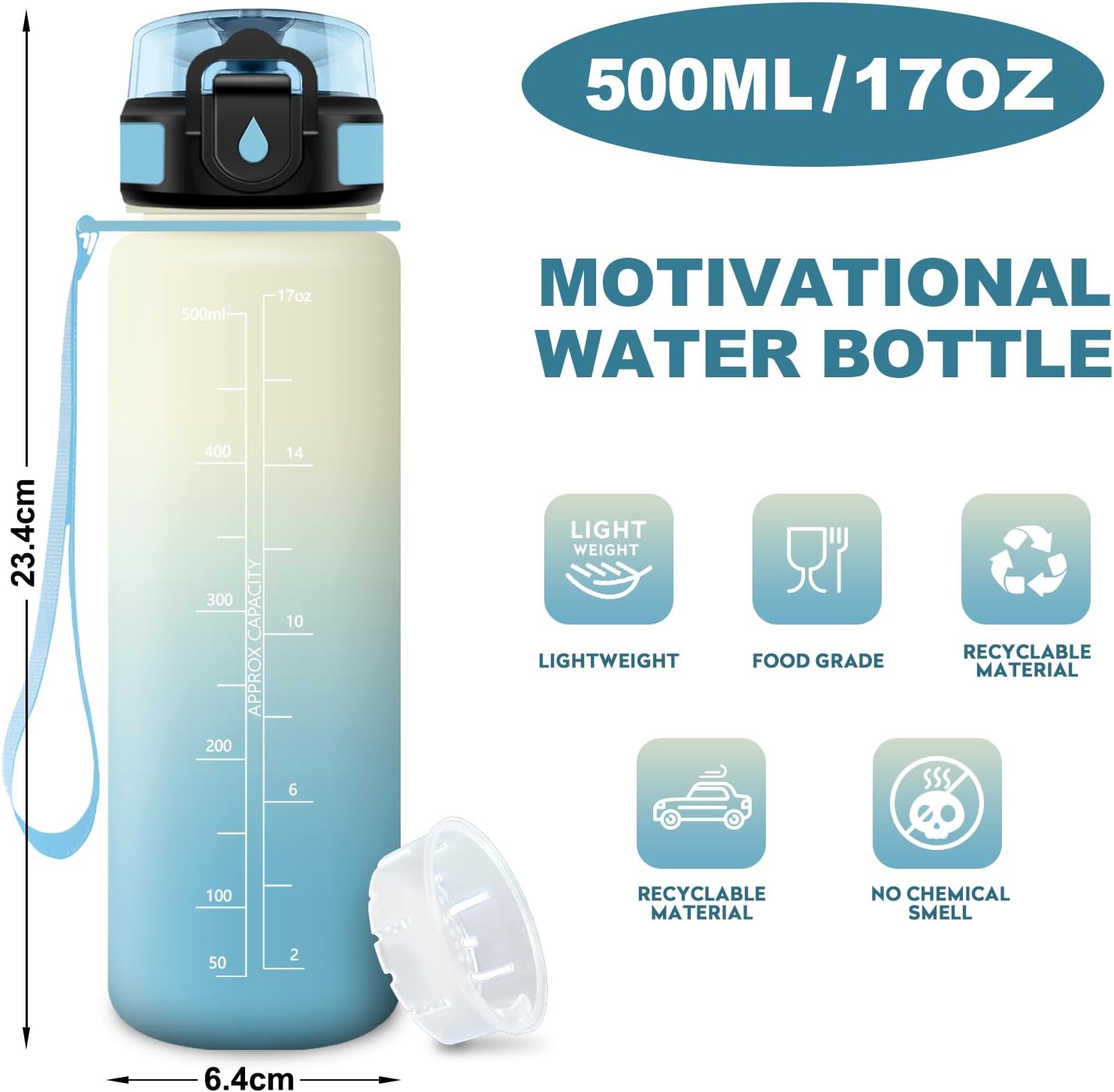 Thumbnail 5 de JAPORIA Borraccia 500ml per sport e scuola