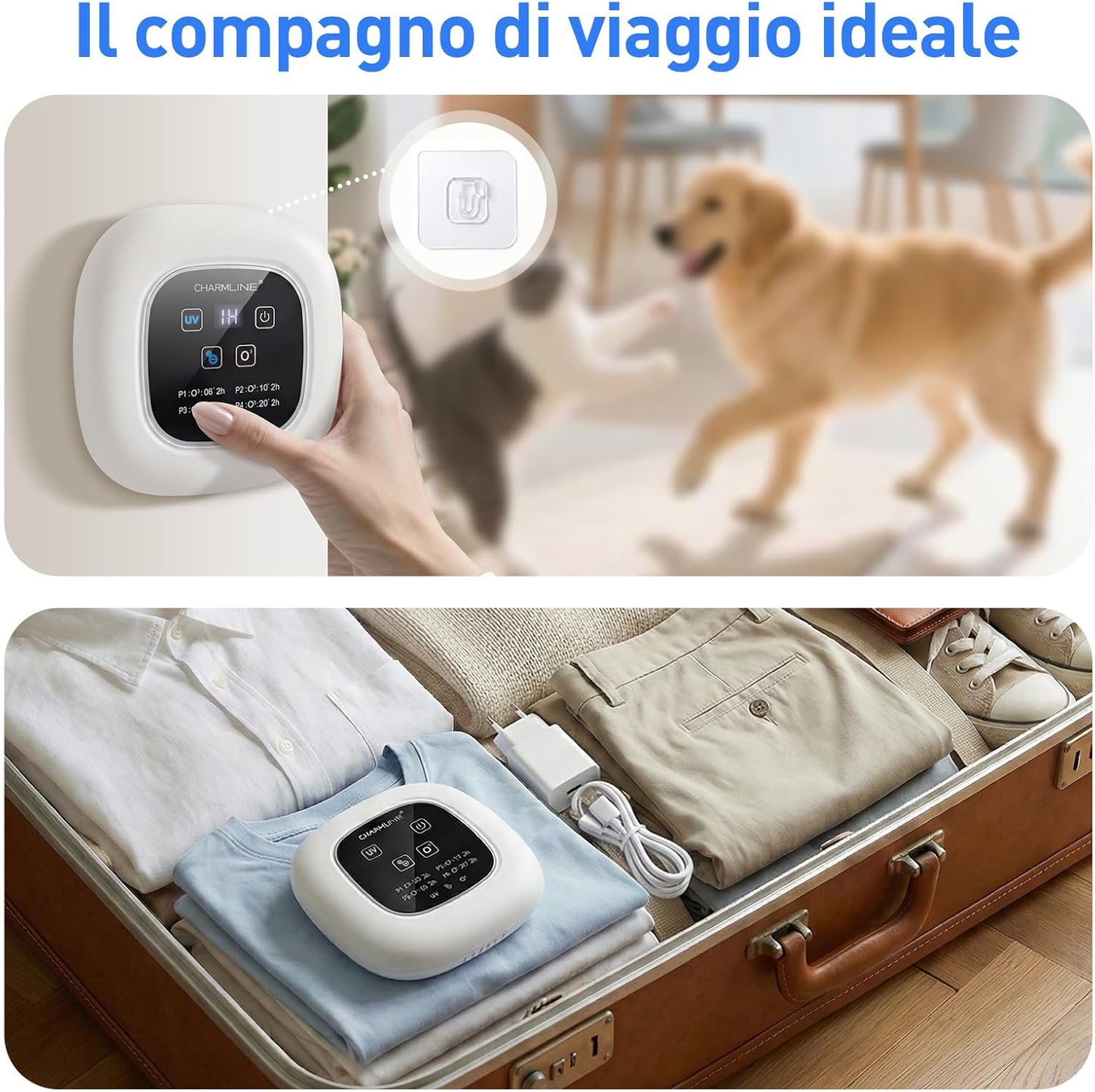 Thumbnail 5 de Purificatore d'aria portatile 3 in 1 con profumata: purifica, deodora e profuma in modo versatile