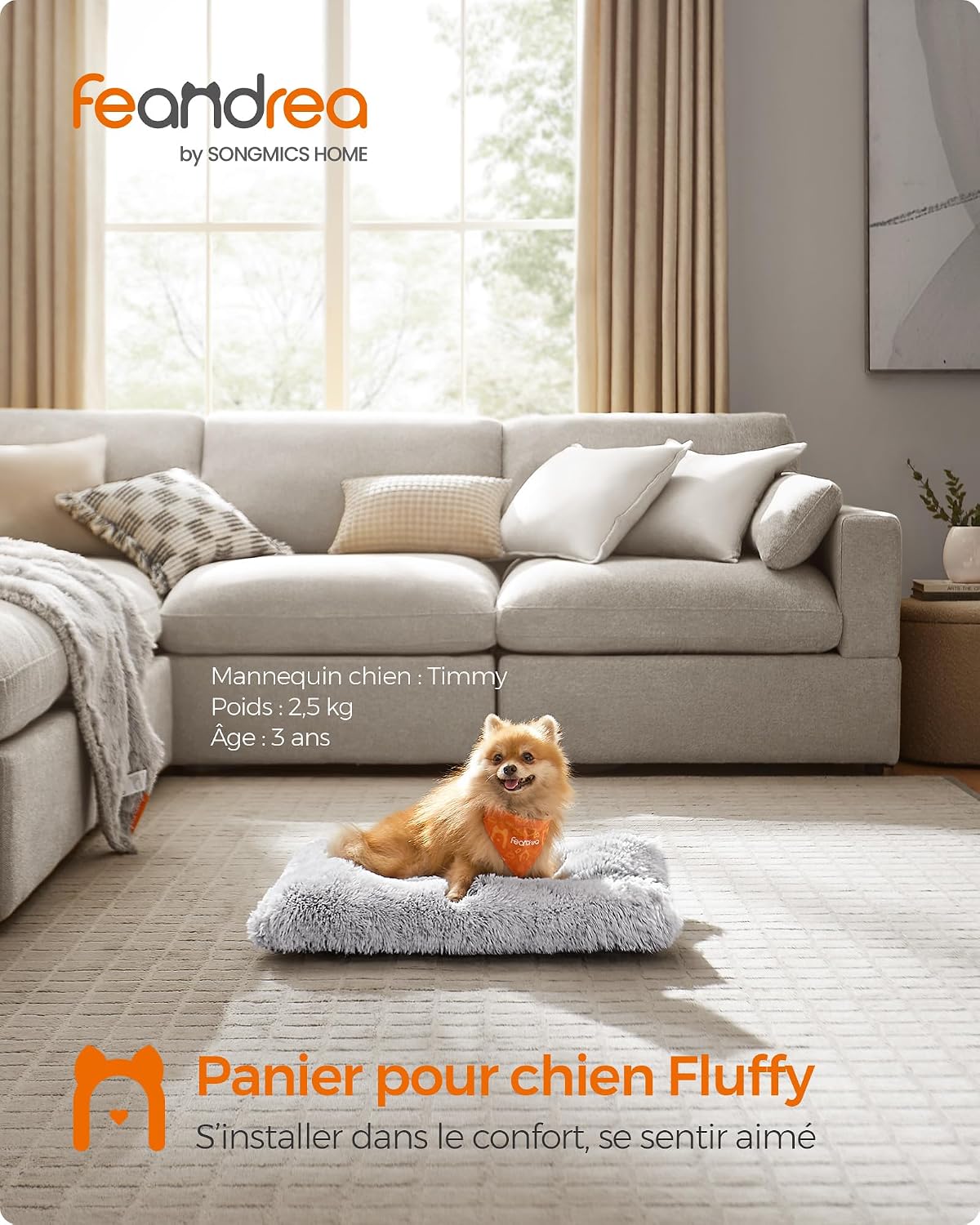 Thumbnail 1 de Feandrea Panier pour chien 65 x 45 cm
