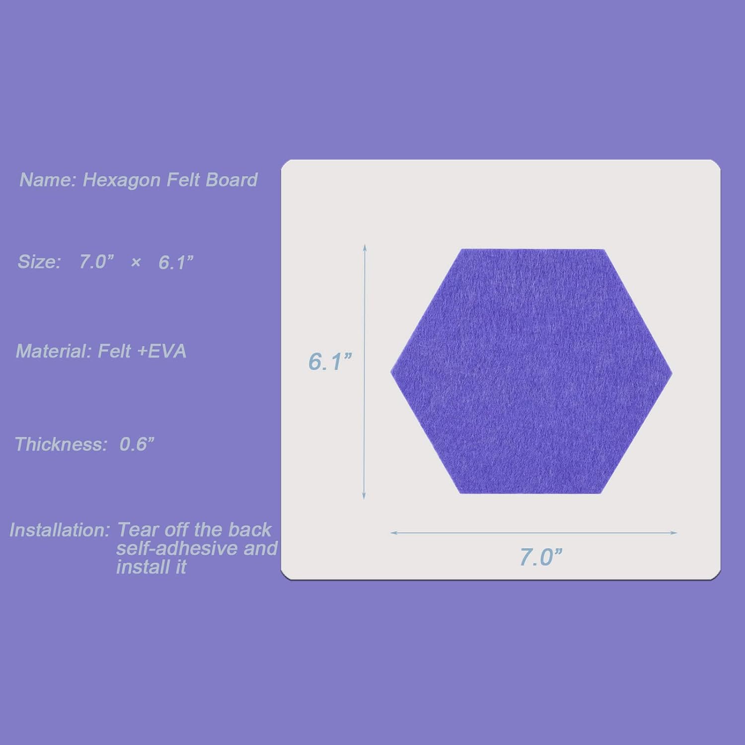 Thumbnail 3 de LAJAR Felt Bulletin Board Tiles 7.0 × 6.1 inches