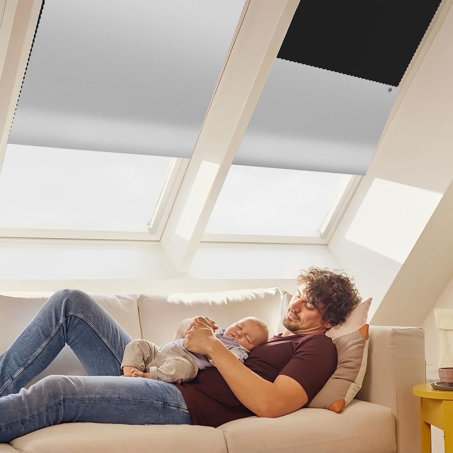 Thumbnail 6 de Shrivee XP300D Skylight Blackout Blind, Silver-Coated 300D Oxford, 96 x 115cm