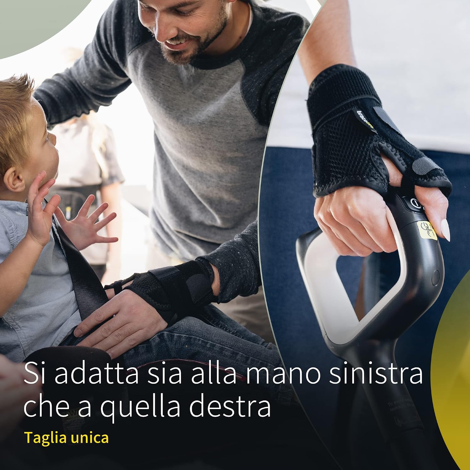 Detalle de BraceUP tutore pollice destro e sinistro con stecche per rizoartrosi, spica e supporto al tunnel carpale (rosa)