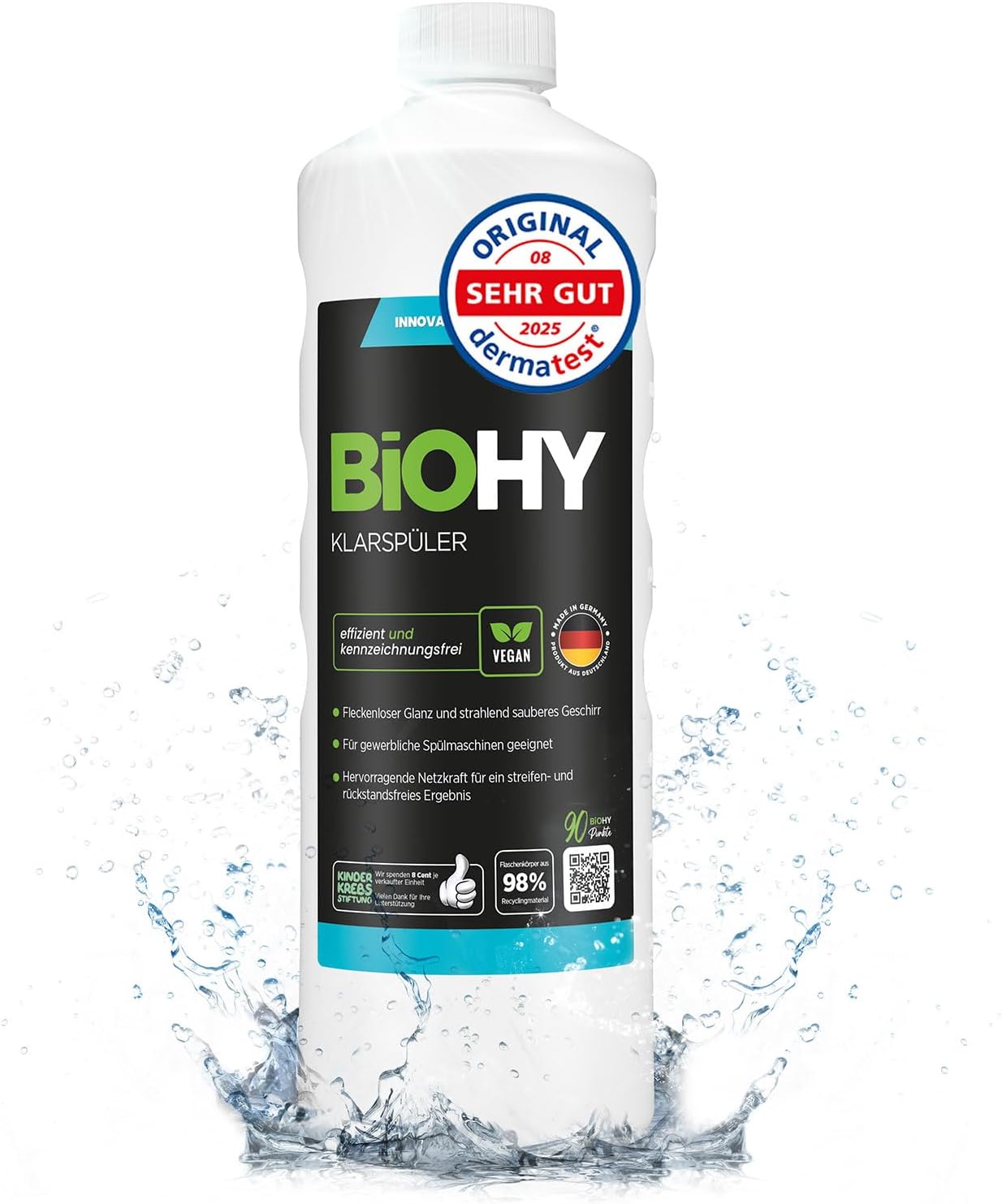 Detalle de BIOHY Naspoelmiddel 1 liter, geconcentreerd en biologisch afbreekbaar