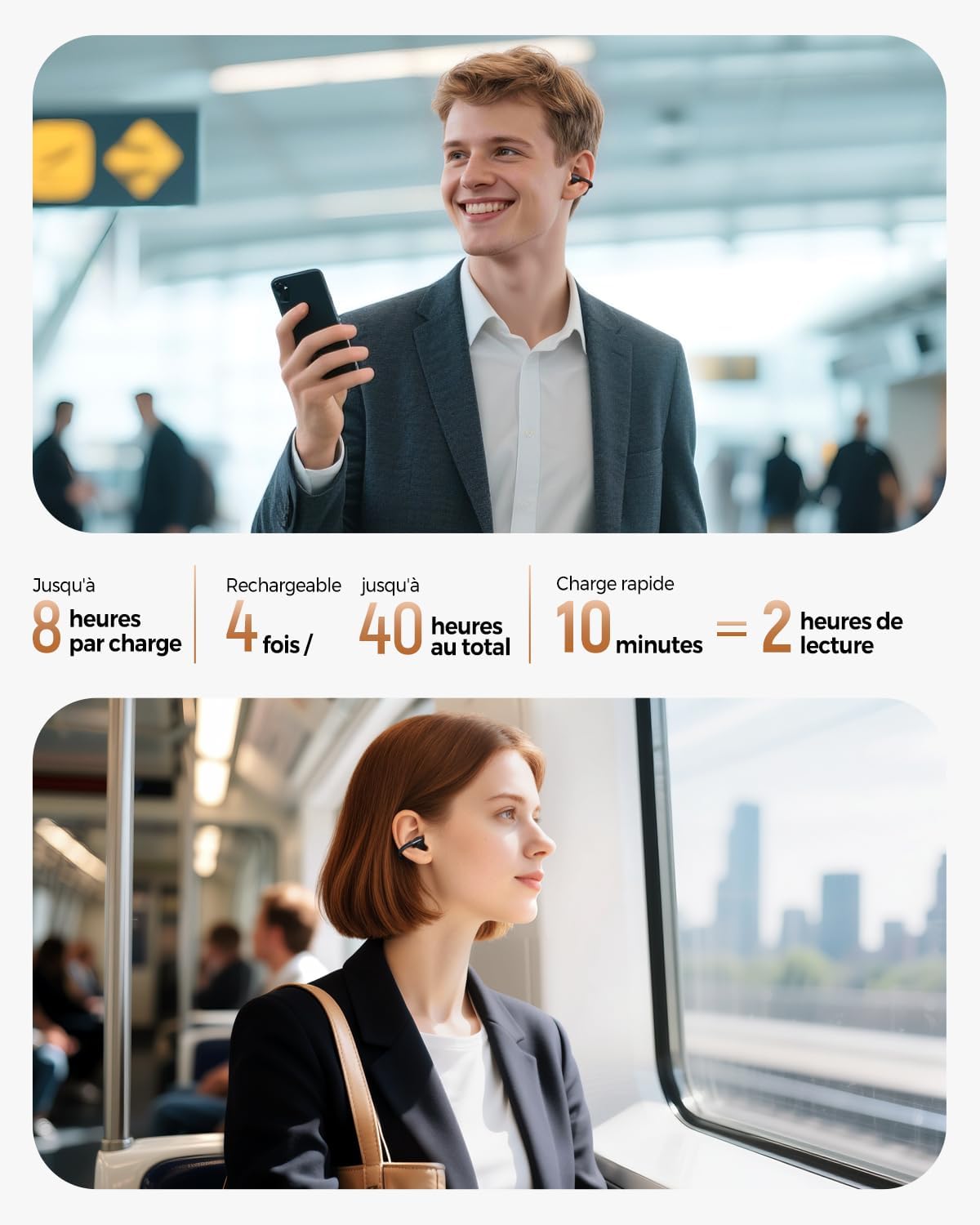 Thumbnail 4 de SoundPEATS Clip1 : écouteurs Bluetooth open-ear à clipser, audio Dolby et jusqu’à 40 h d’autonomie