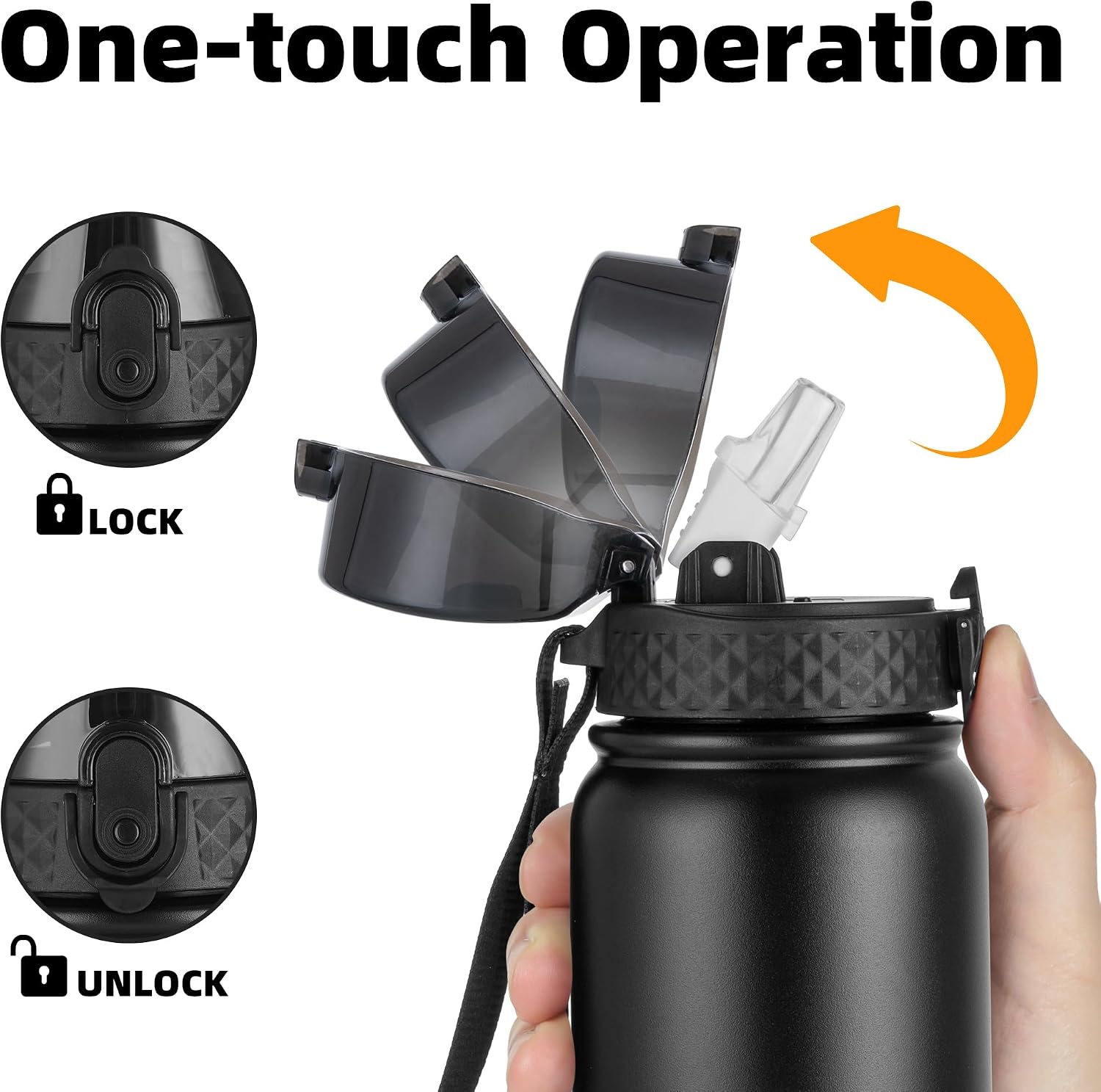 Detalle 2 de OLDLEY Stainless Steel Water Bottle 1 Litre 🚰
