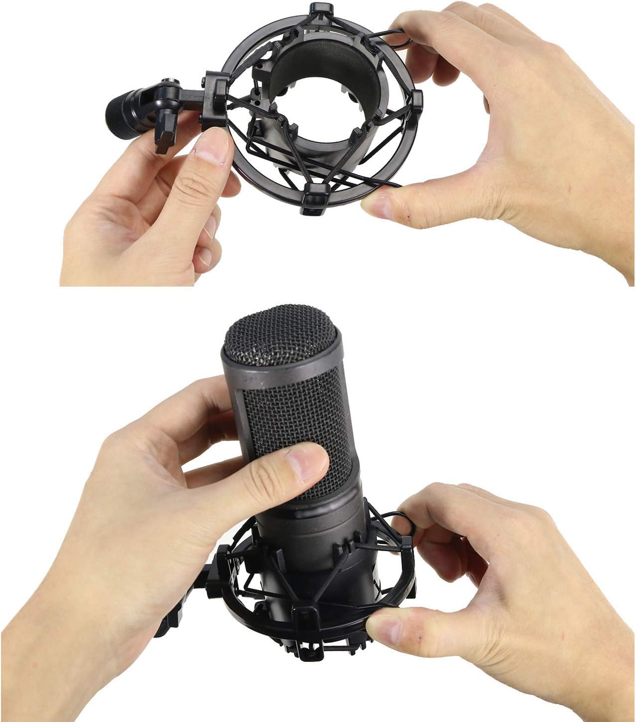 Detalle de YOUSHARES AT2020 Shock Mount for Condenser Mics, PVC Vibration Reduction