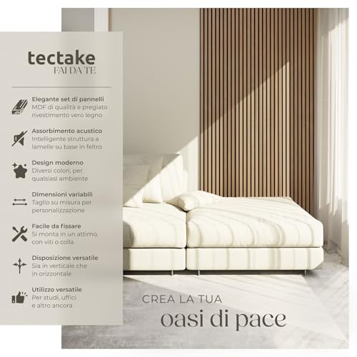 Detalle de tectake pannelli acustici in rovere