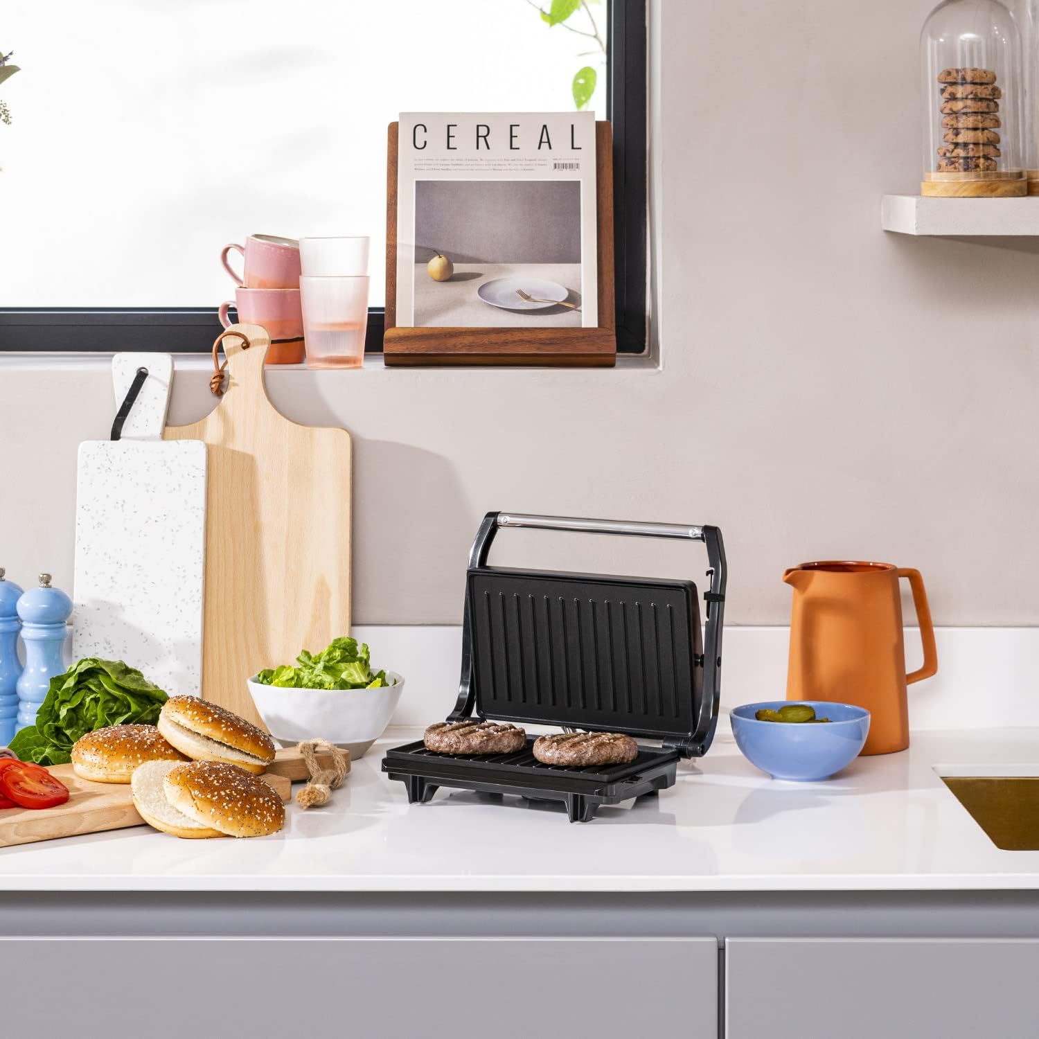 Thumbnail 1 de Tristar GR-2650 : grille-viande avec surface de cuisson 22,5 x 14 cm et puissance 700 W