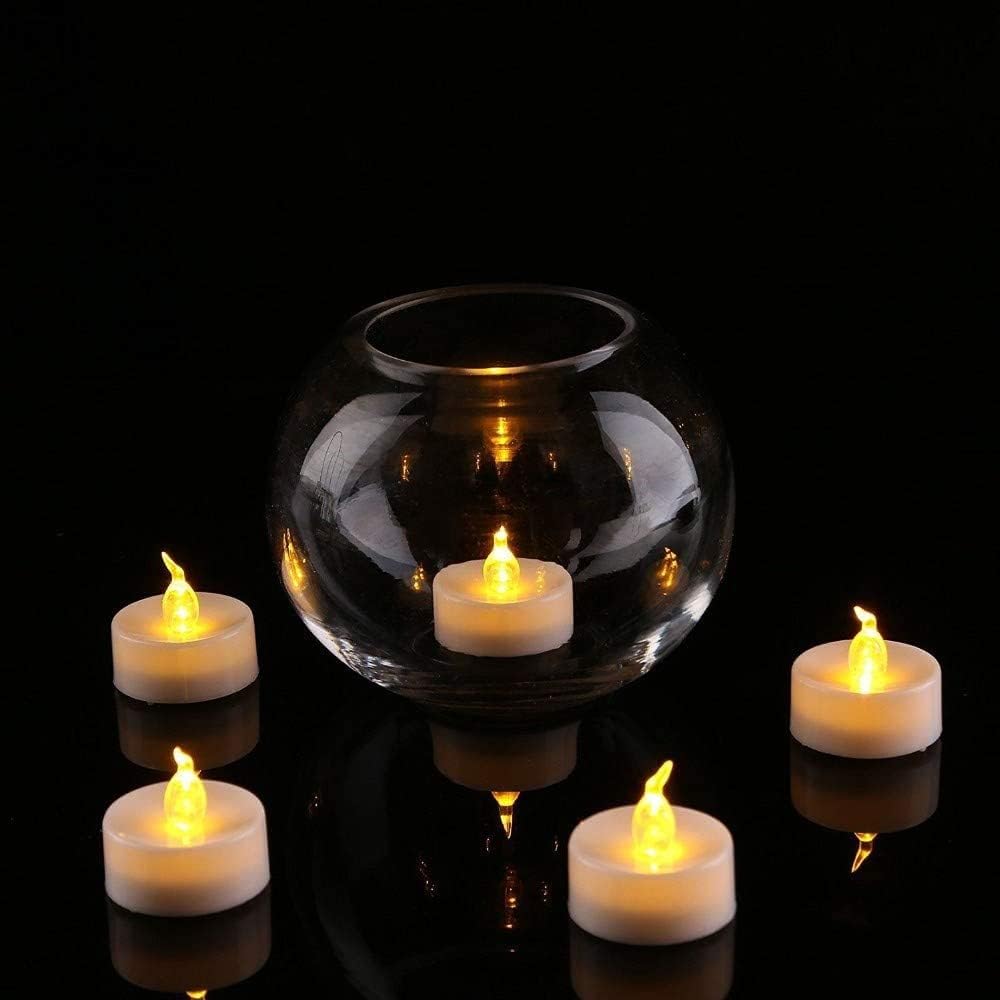 Thumbnail 1 de 24 Pack Flameless LED Tea Light Candles – 200 Hour Battery-Operated Warm Yellow Flicker