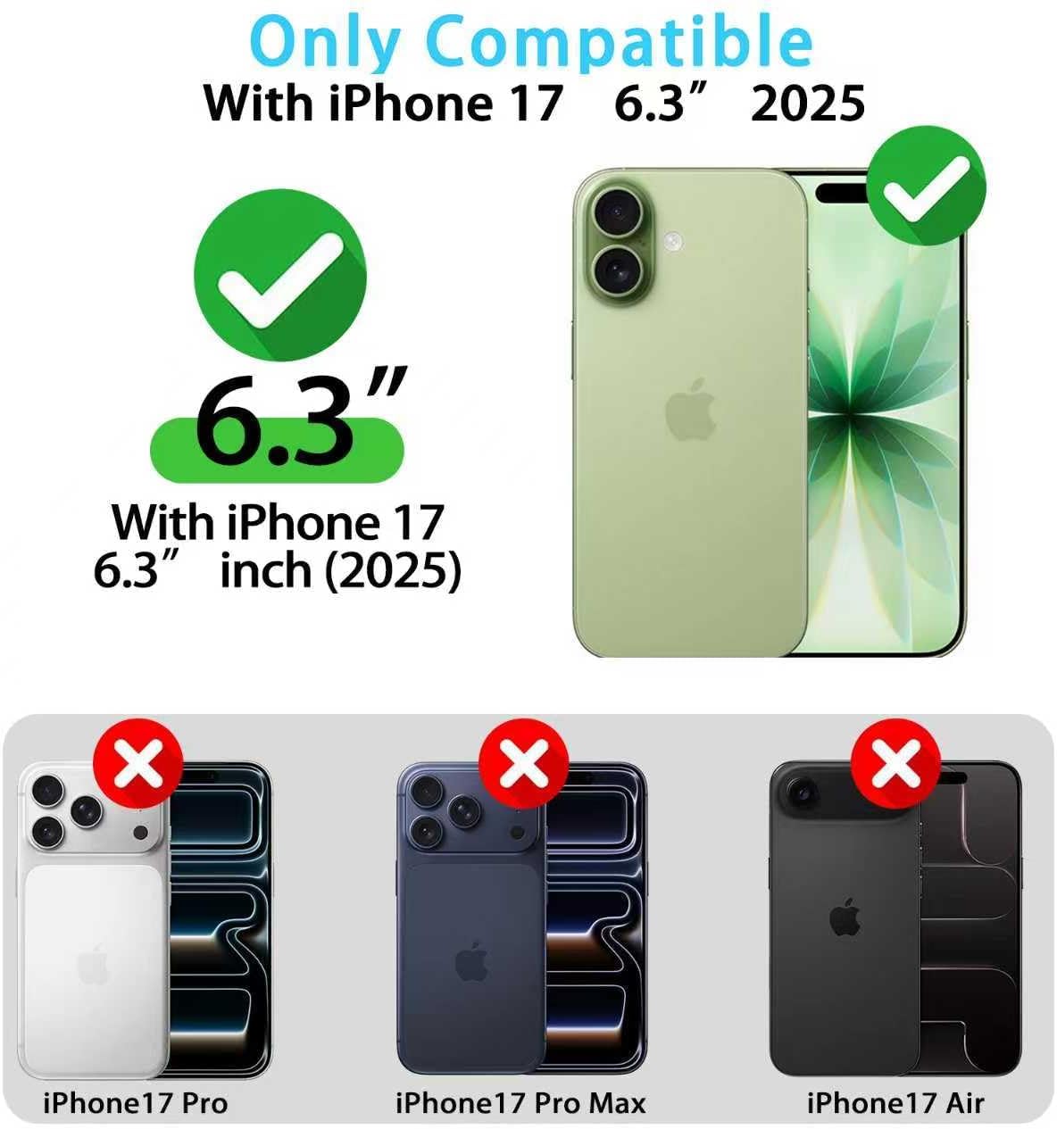 Detalle de SmoBea Hülle für iPhone 17 – Marineblau, Stripes, TPU mit IMD, stoßfest und schlank