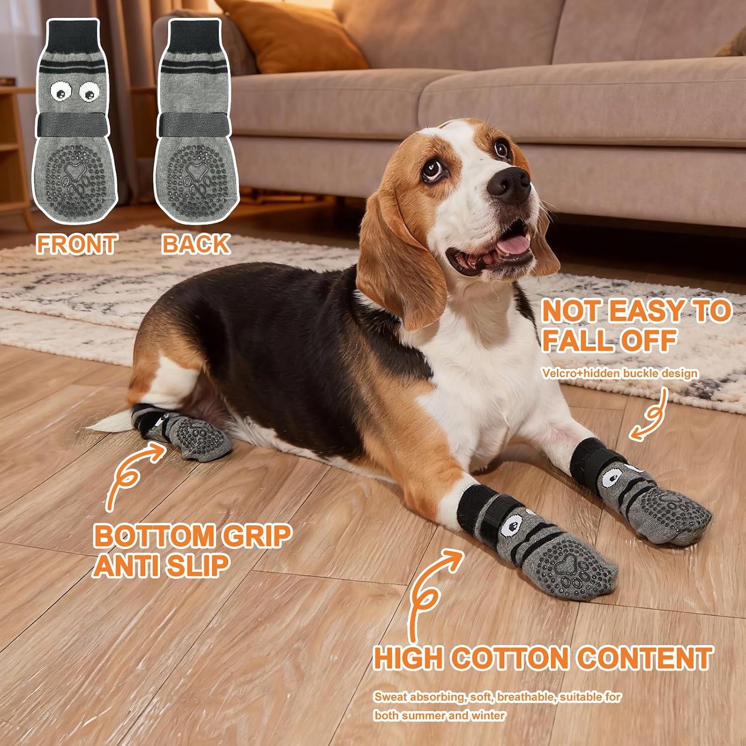 Thumbnail 2 de Non-Slip Dog Socks, Size L