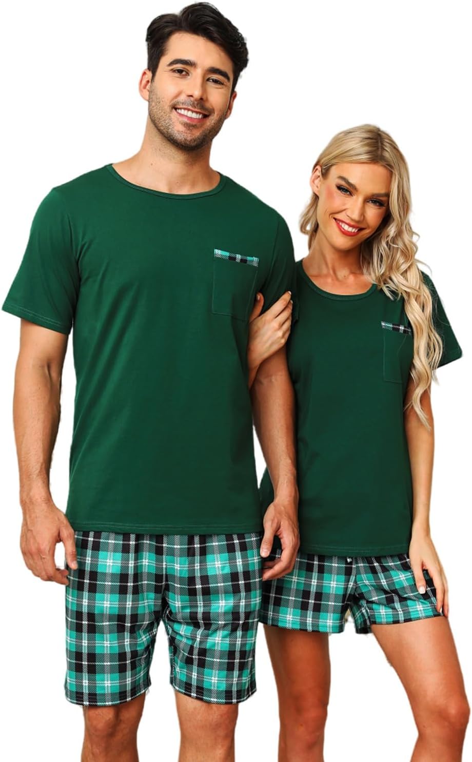 Thumbnail 6 de SPKPKEY 2026 Neuer Paar-Pyjamas Baumwoll-Loungewear-Set Kurzarm-Oberteil & Shorts – Weiche Schlafmode