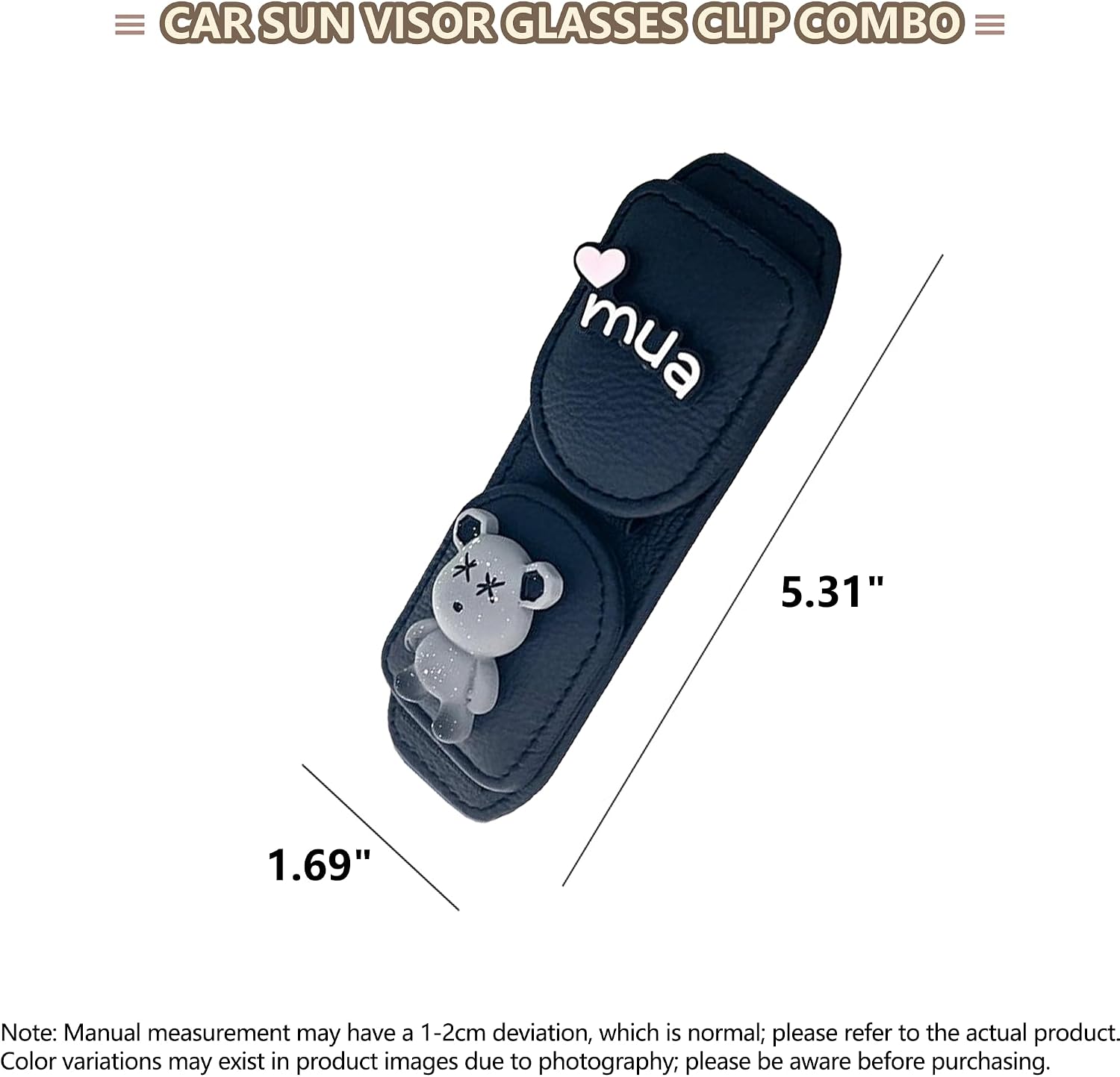 Detalle 2 de UINSUE Leather Car Sunglasses Holder