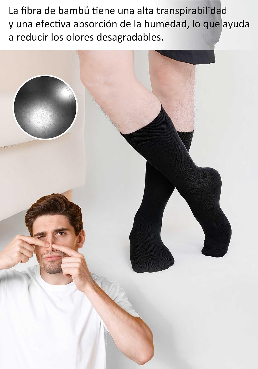 Thumbnail 4 de ZAKASA Calcetines Bambú Hombre Transpirables 2 tallas