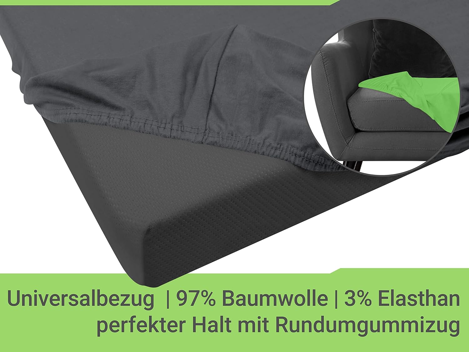 Detalle 2 de Emily's Housse de tension universelle 80 x 120 cm Anthracite – 1596.2325