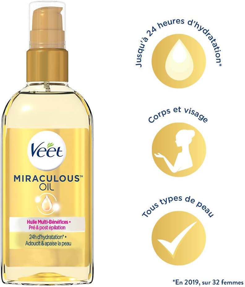 Detalle de Veet Huile Miraculeuse hydratante 24h