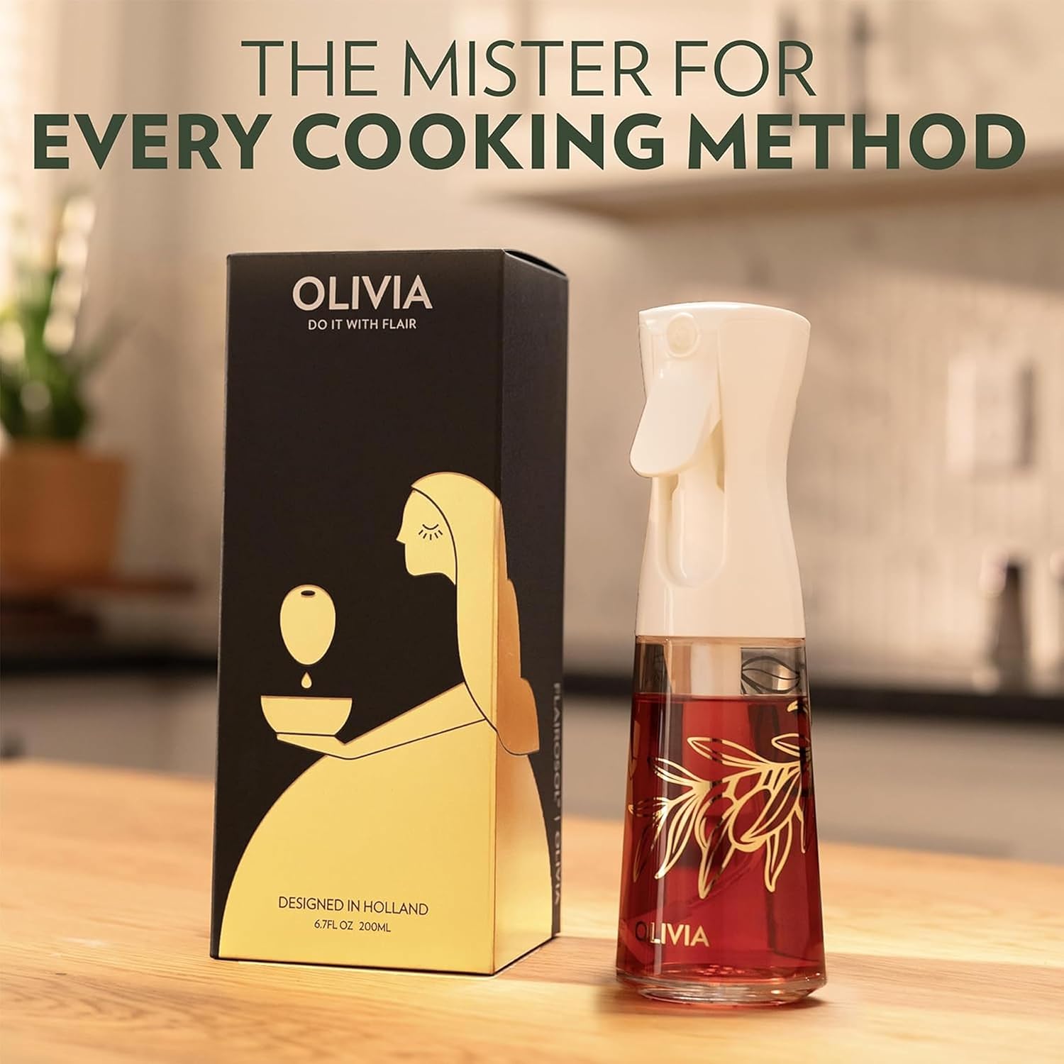 Detalle 2 de FLAIROSOL OLIVIA 200ml oil sprayer for cooking