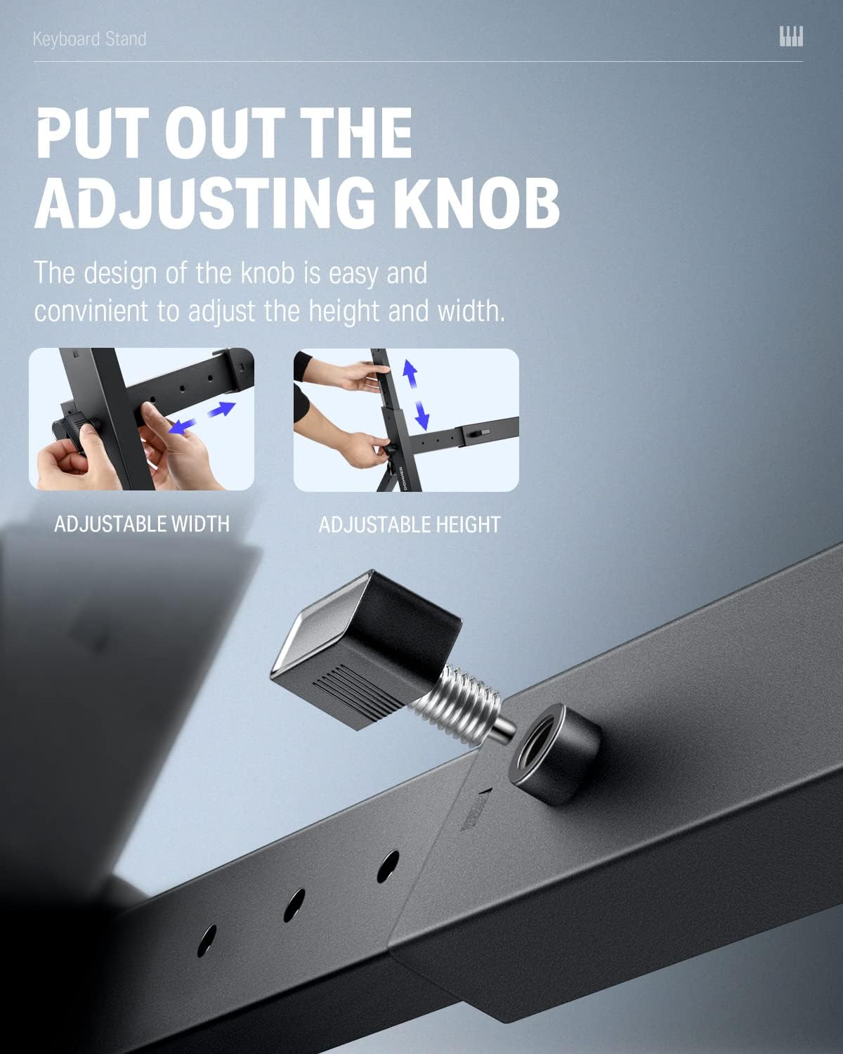Detalle de Donner Z-shaped keyboard stand