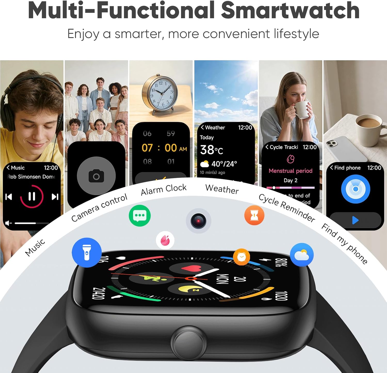 Detalle de Smart Watch for Men and Women with Bluetooth Calling and 110+ Sports Modes