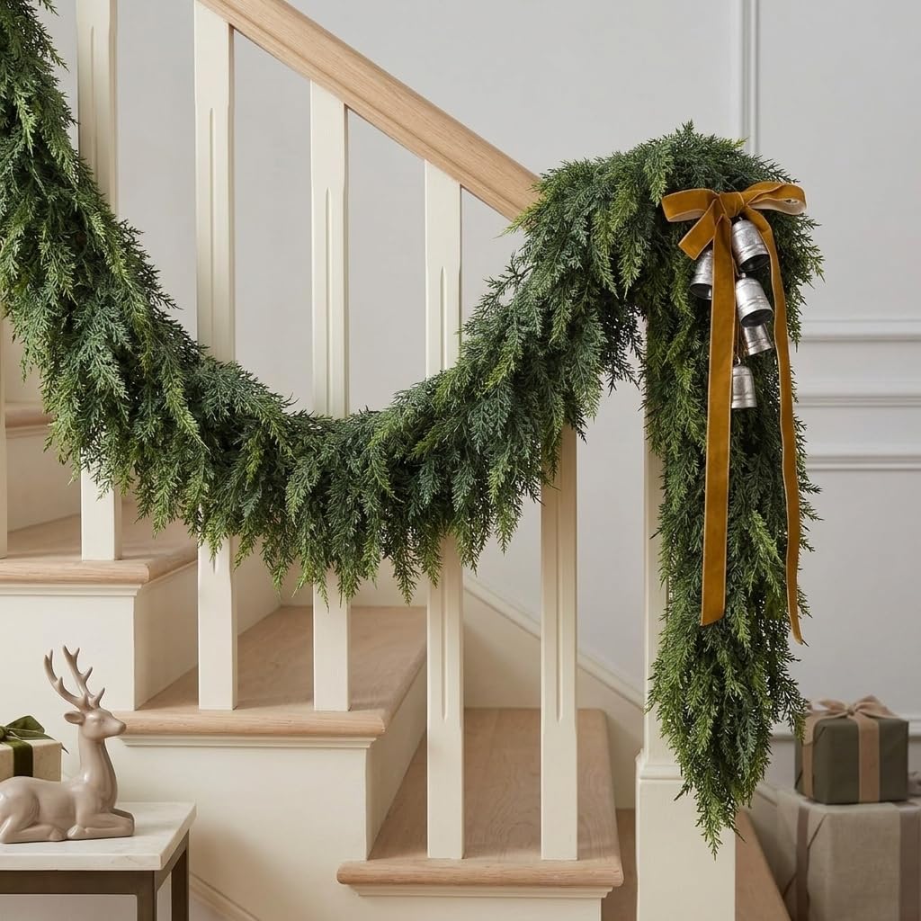 Thumbnail 5 de KIWDY DC-041 9-Foot Lighted Cedar Garland, 8 Modes, PE Foliage