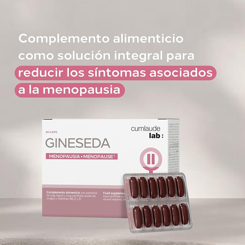 Detalle 2 de Cumlaude Gineseda Complemento menopausia 30 cápsulas 💊