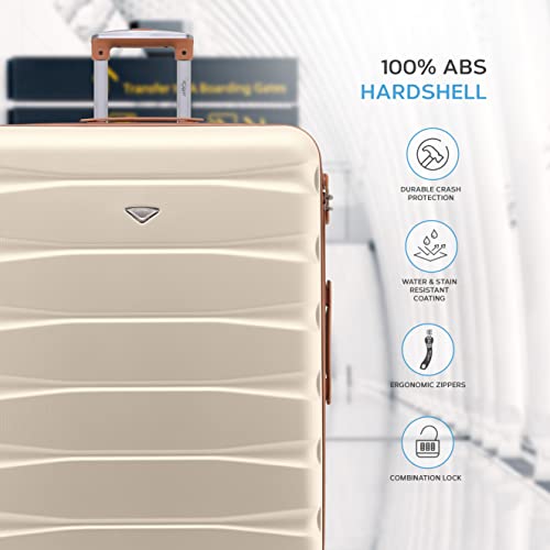 Detalle de Flight Knight Lightweight 4 Wheel ABS Hard Case Medium Suitcase (25")