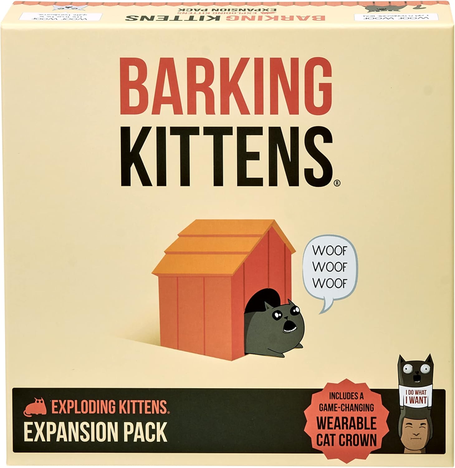 Exploding Kittens : Barking Kittens Expansion Pack – extension officielle pour 2–5 joueurs