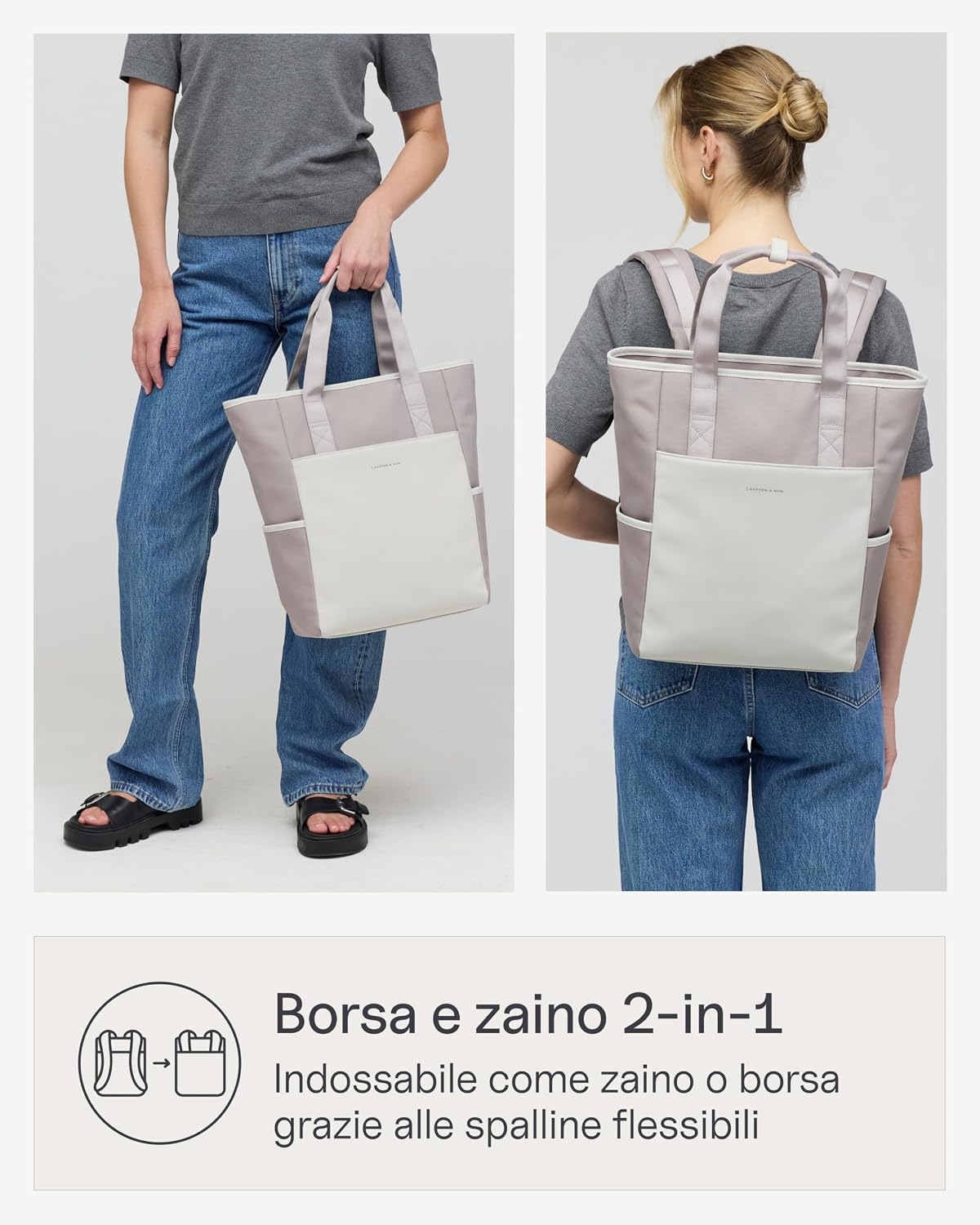 Thumbnail 1 de Kapten & Son Zaino Lindby Muted Clay 18 l | Zaino Borsa 2 in 1 Rosa