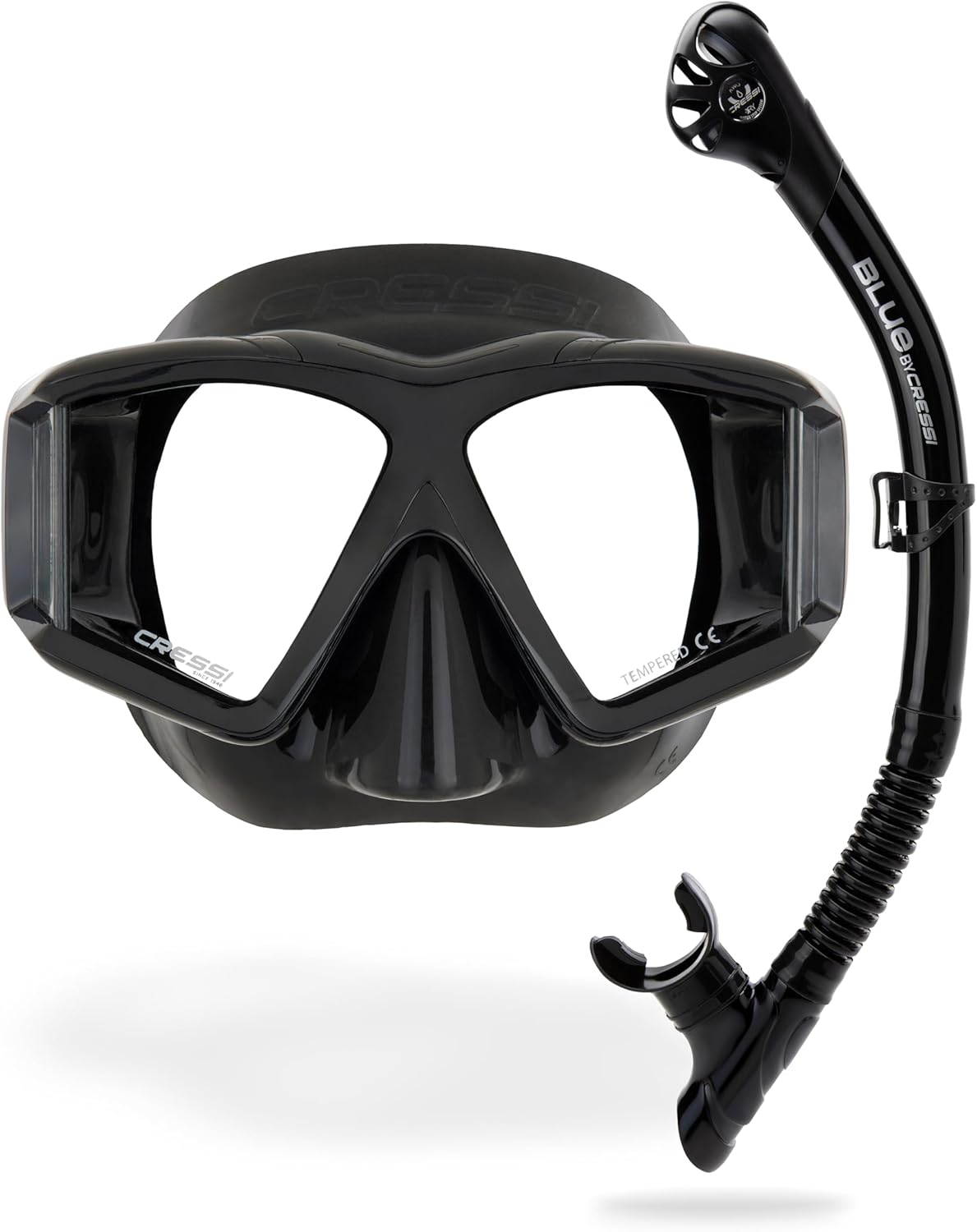 Thumbnail 1 de CRESSI Horizon - Maschera panoramica a 4 vetri e Scilla Top Dry Valve System per immersioni e snorkeling