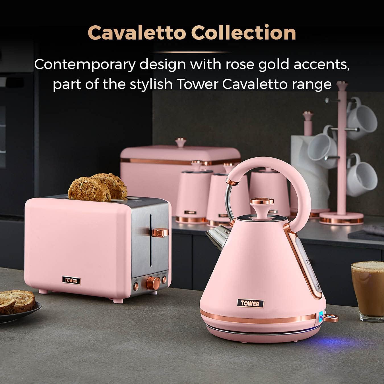 Detalle de Tower Cavaletto 2-Slice Toaster T20036PNK