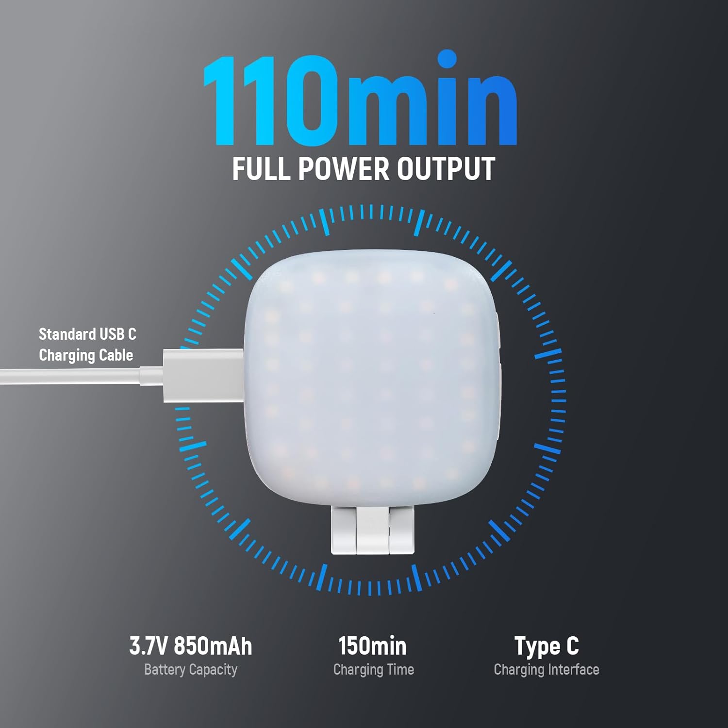 Thumbnail 5 de NEEWER BASICS Magnetic Selfie Light (NL48B) with MagSafe Compatibility, Mirror & CRI 95