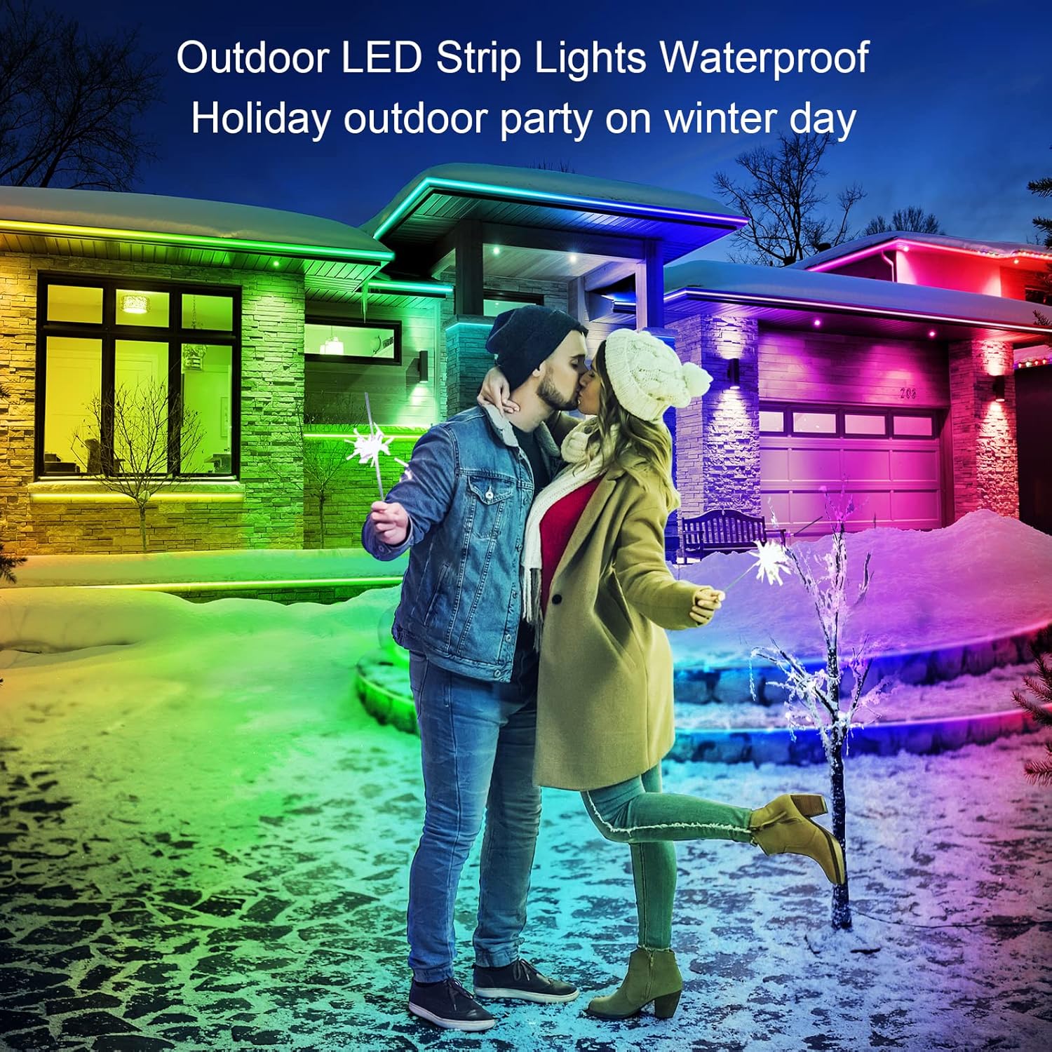 Thumbnail 6 de LETIANPAI 30 m Outdoor LED-Streifenleuchte (IP68) mit Musik-Synchronisation & App-Fernsteuerung