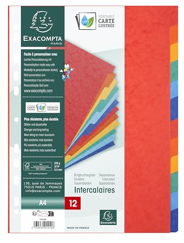 Detalle de Exacompta 1412E – Intercalaires A4 📄